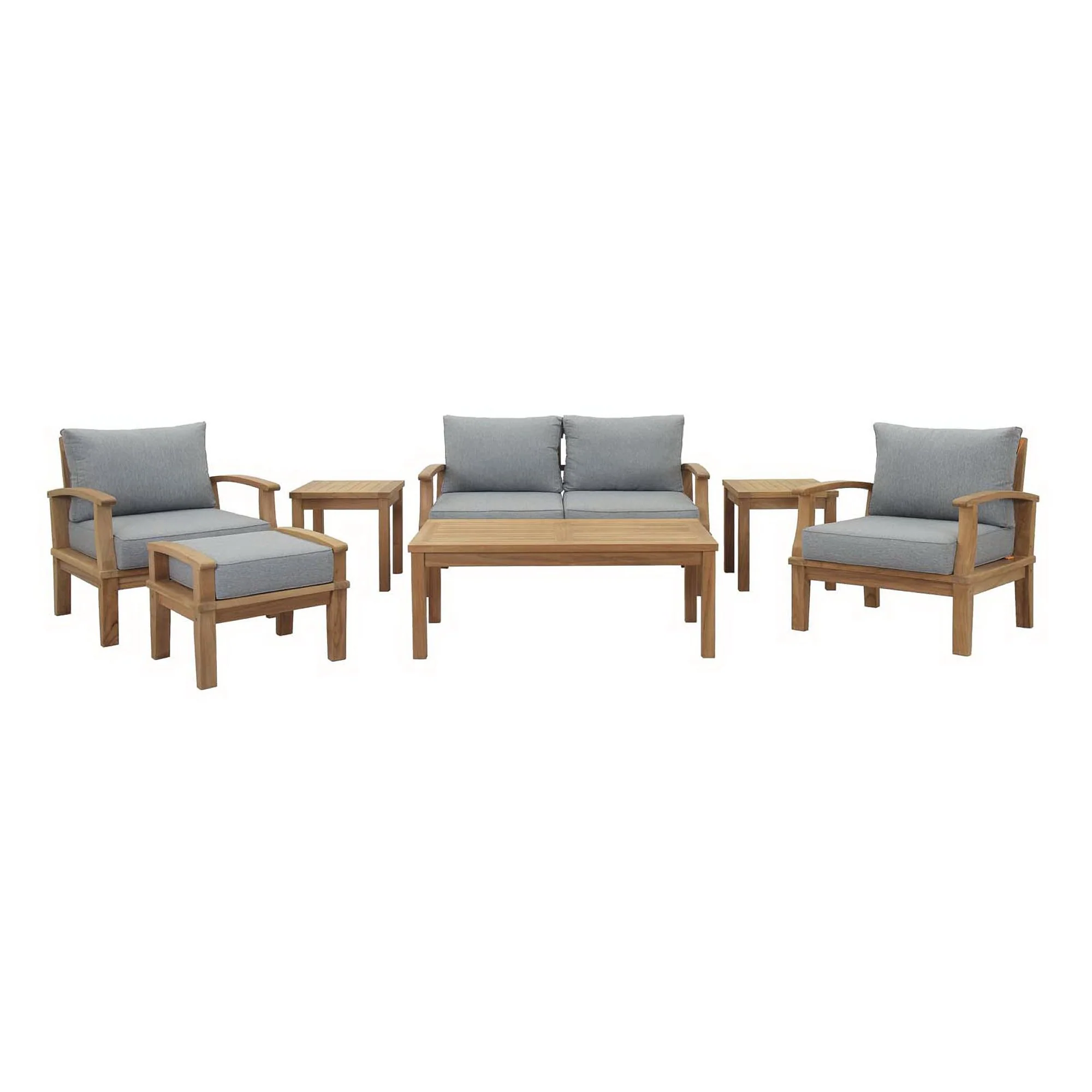 Marina 7 Piece Outdoor Patio Teak Set by Modway - Image 2