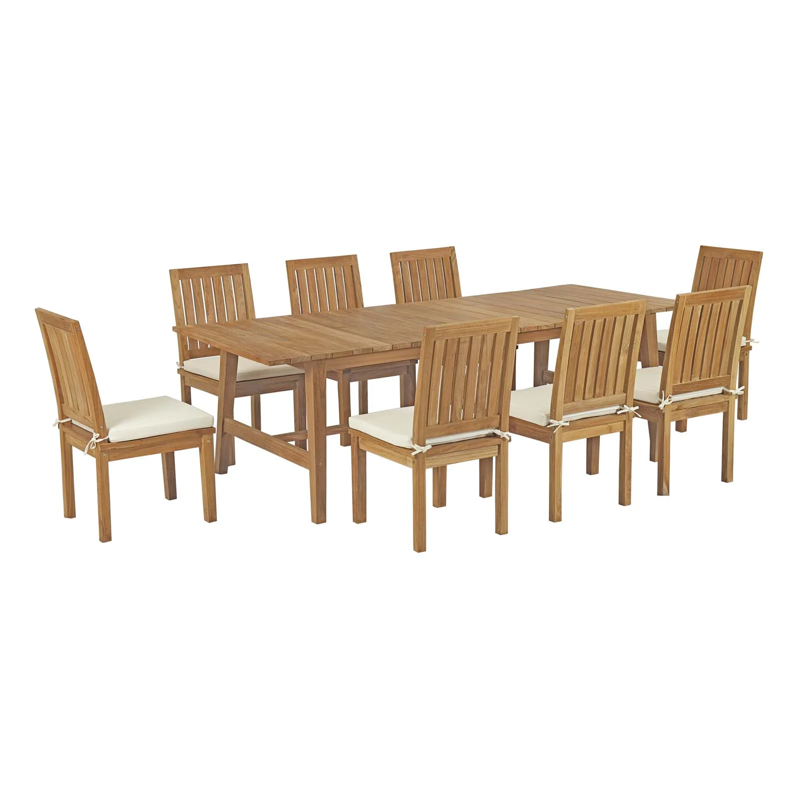 Marina 9 Piece Outdoor Patio Teak Dining Set By Modway - EEI-3311 - Image 2