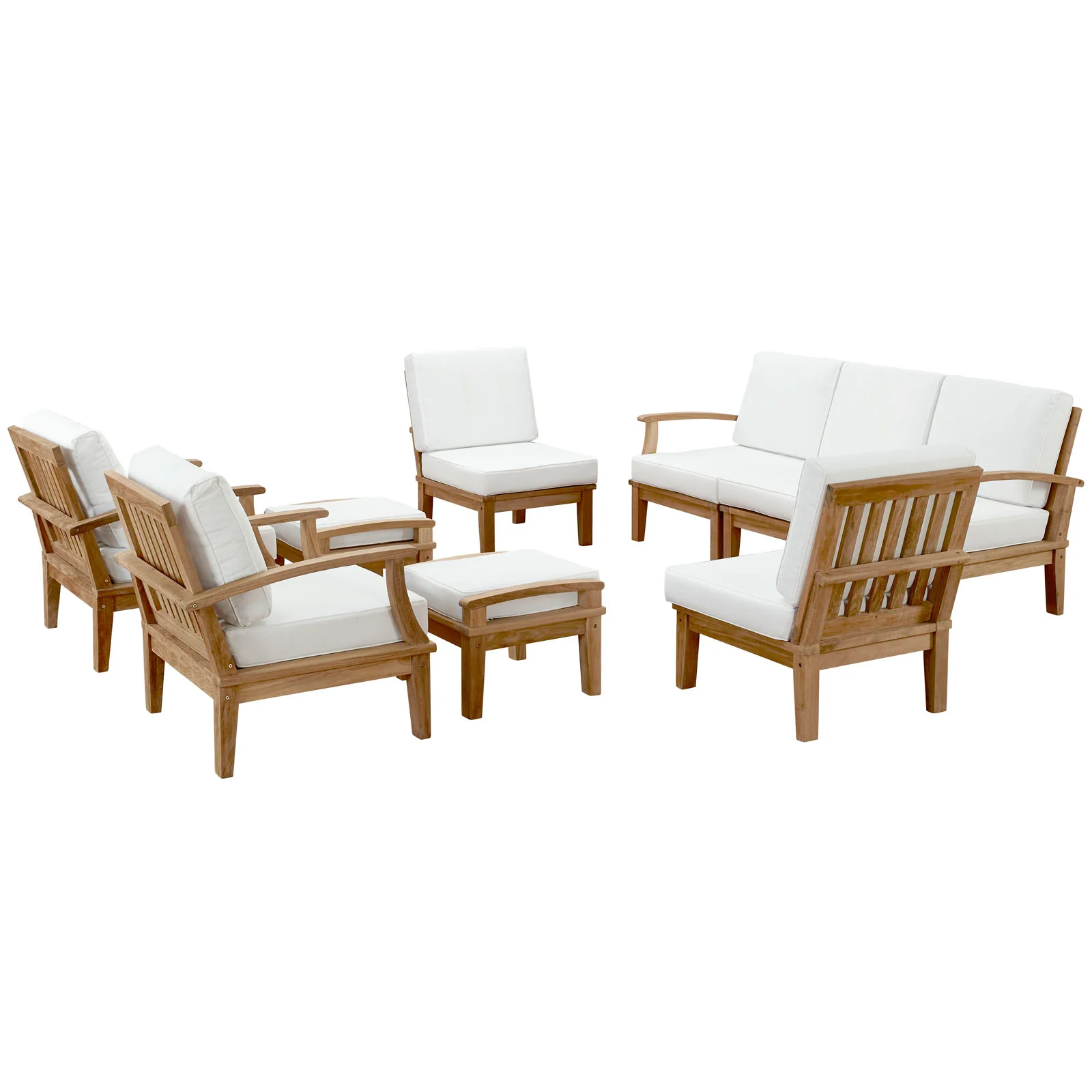 Marina 9 Piece Outdoor Patio Teak Set By Modway - EEI-1488 - Image 21