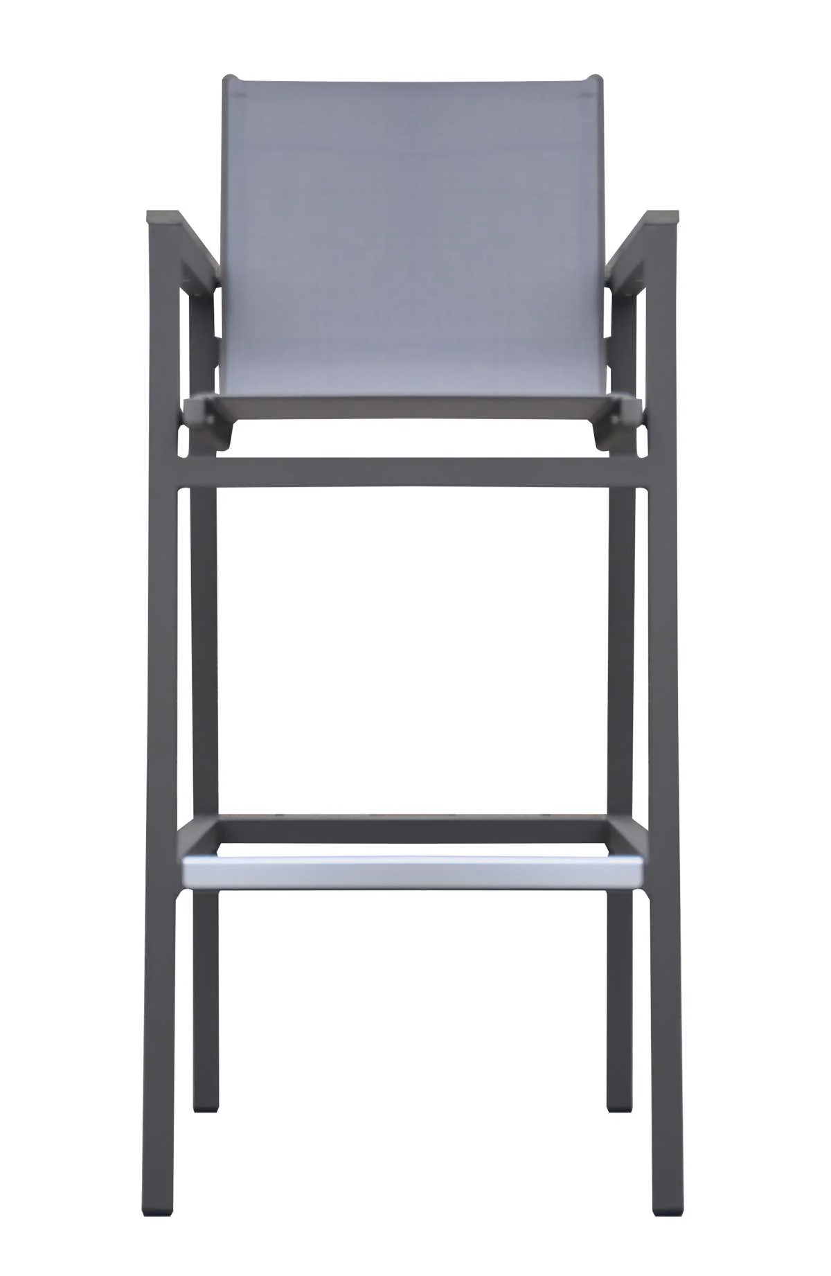 Marina Outdoor Patio Set Grey Finish and Grey Wood Top (Table with 4 barstools) By Armen Living - Image 3