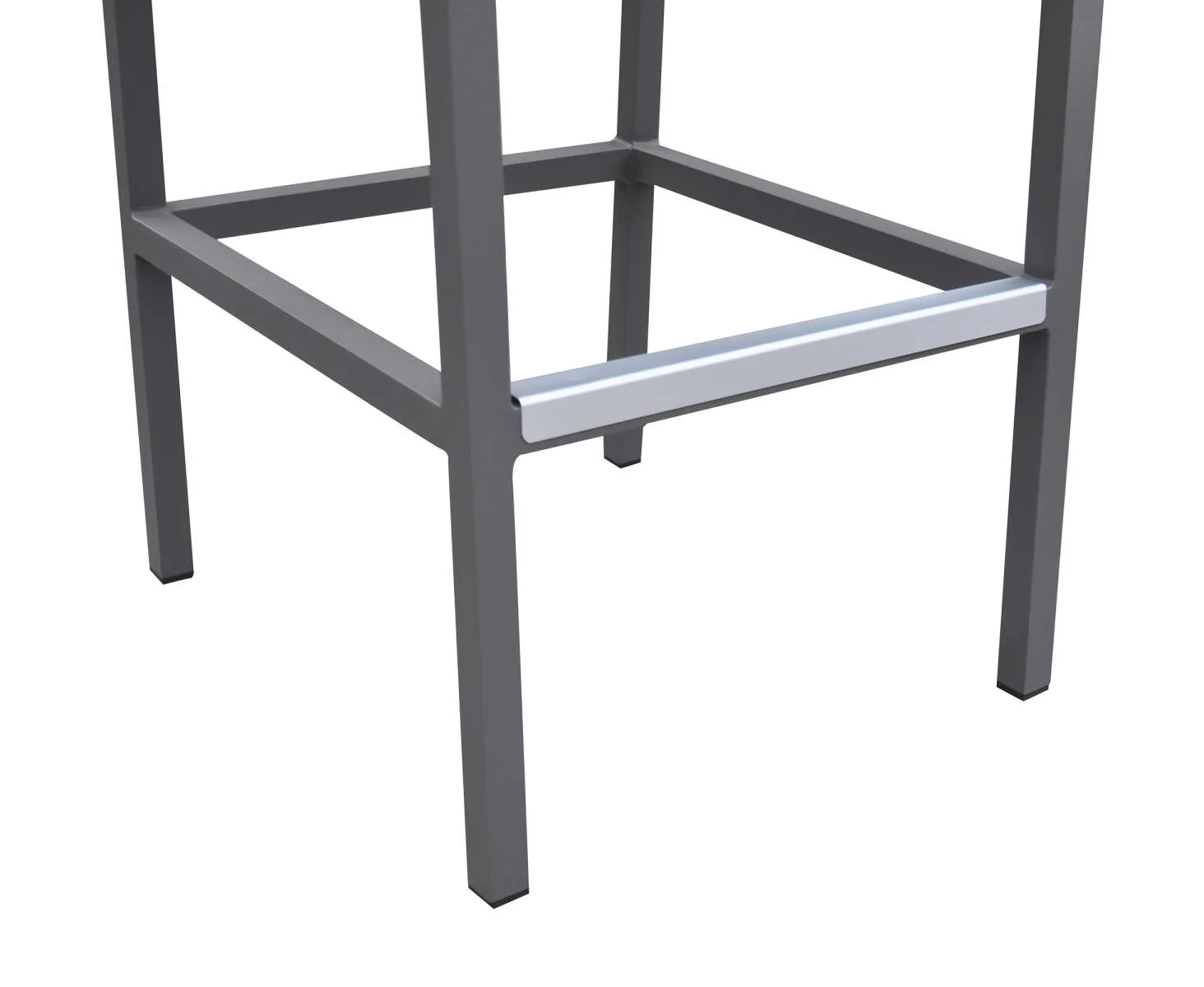 Marina Outdoor Patio Set Grey Finish and Grey Wood Top (Table with 4 barstools) By Armen Living - Image 5