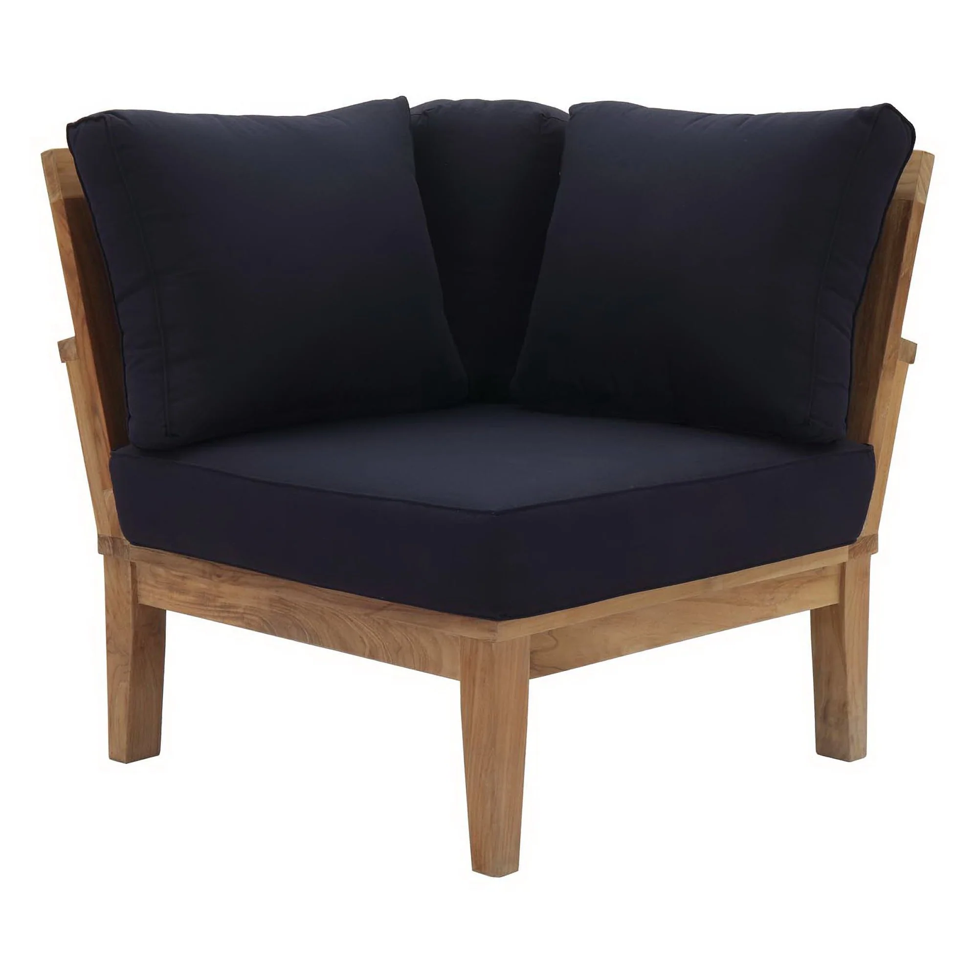 Marina Outdoor Patio Teak Corner Sofa by Modway - Image 2
