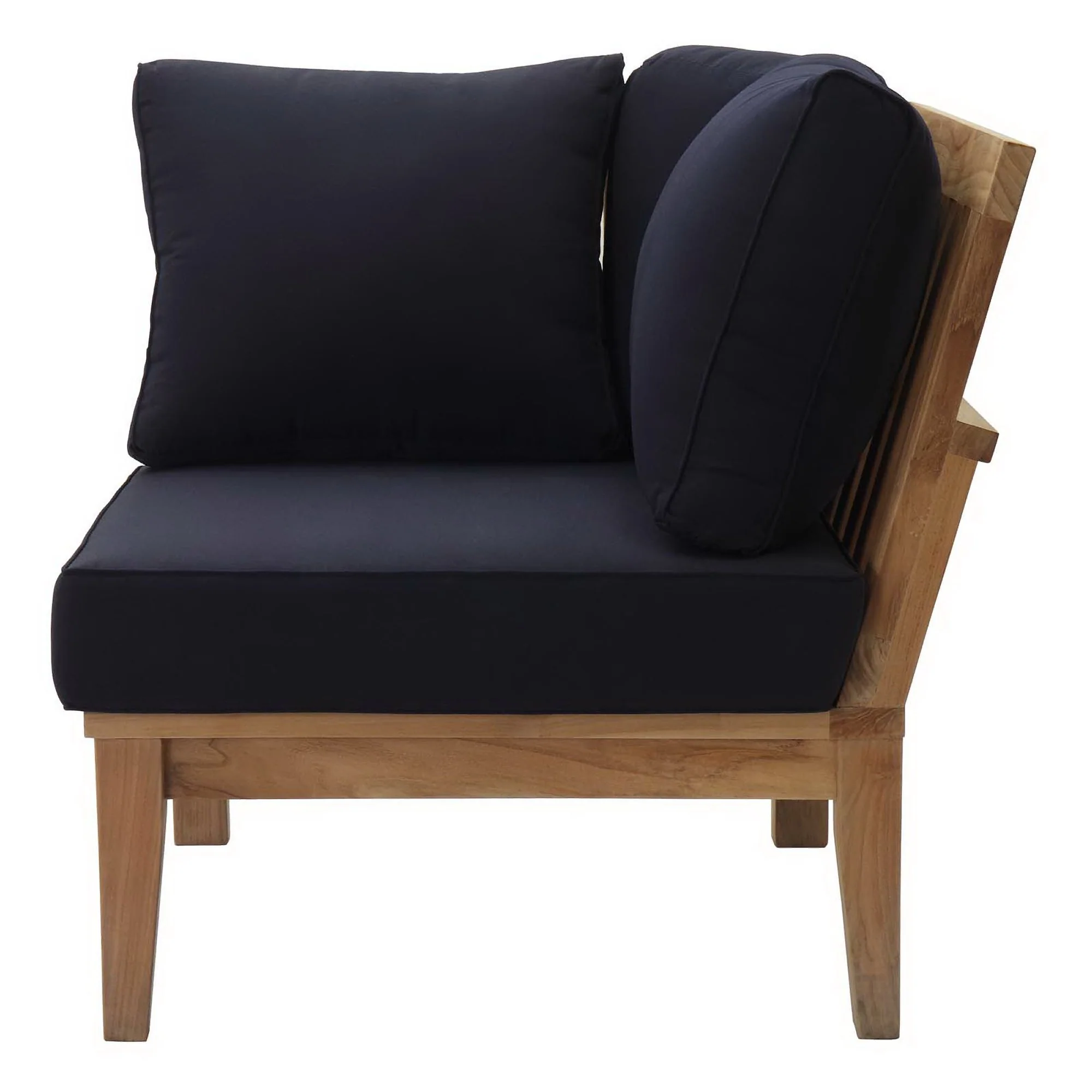 Marina Outdoor Patio Teak Corner Sofa by Modway - Image 5