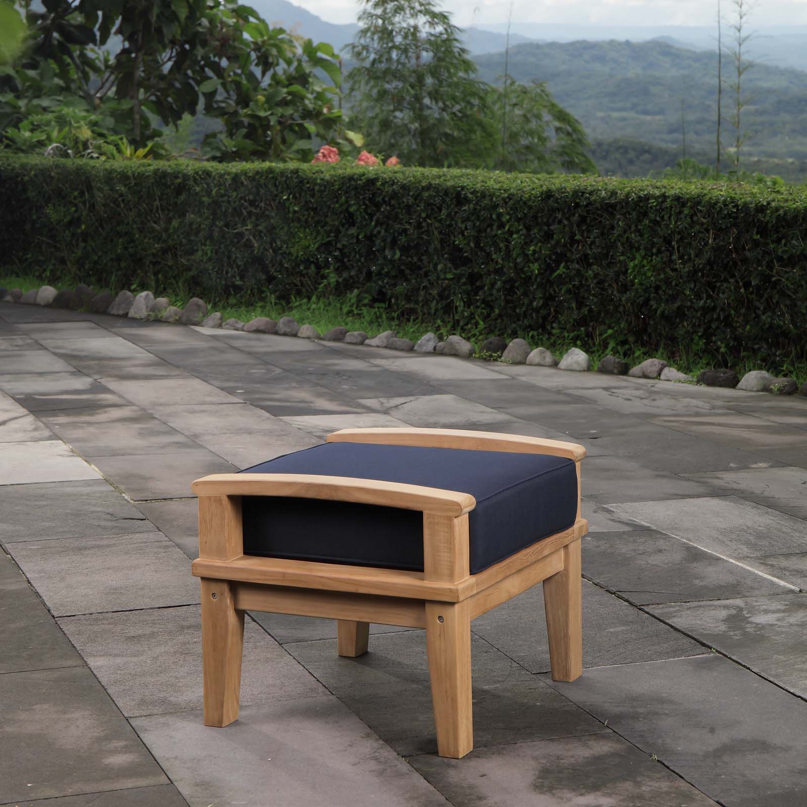 Marina Outdoor Patio Teak Ottoman By Modway - EEI-1152 - Image 12