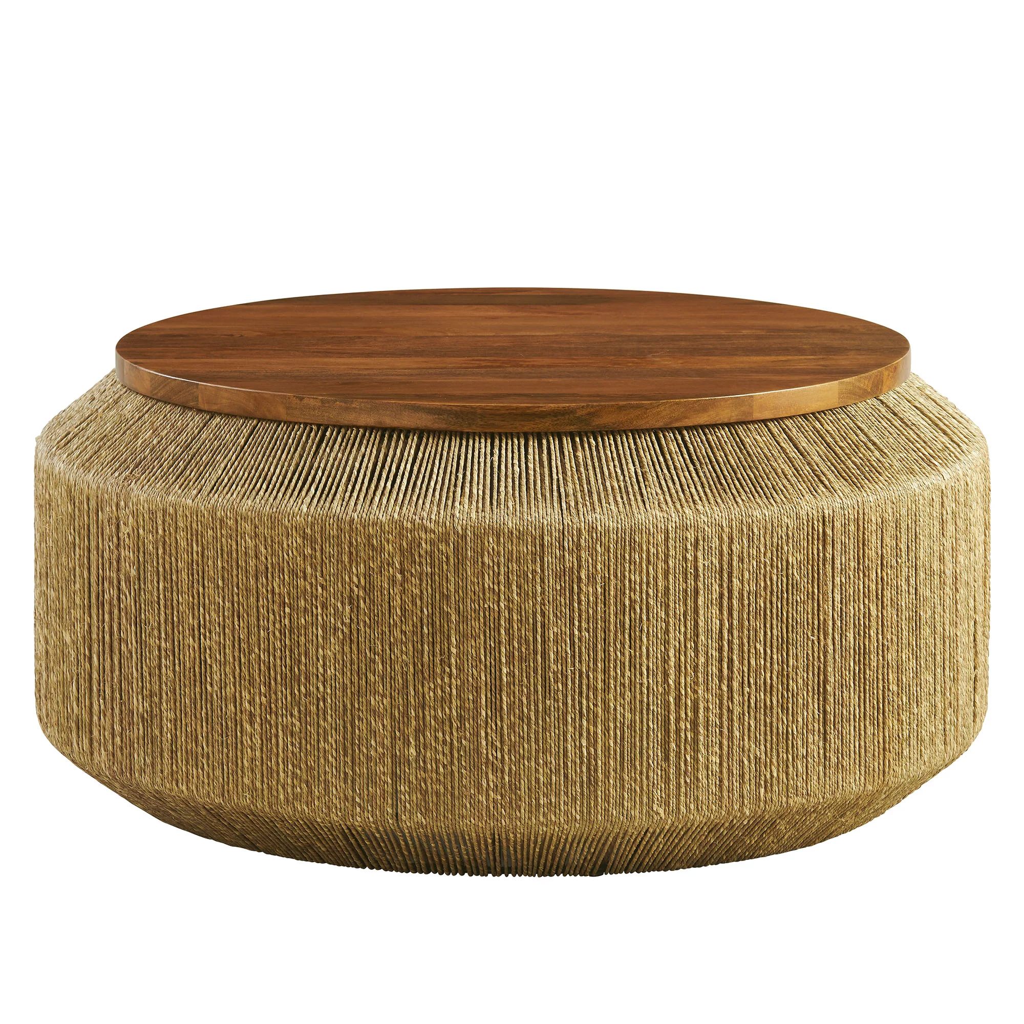 Maris Seagrass and Wood Coffee Table by Modway - Image 2