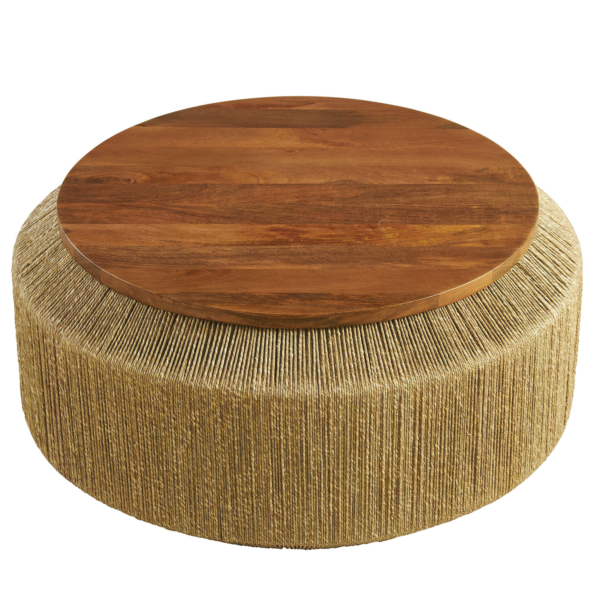 Maris Seagrass and Wood Coffee Table by Modway - Image 3