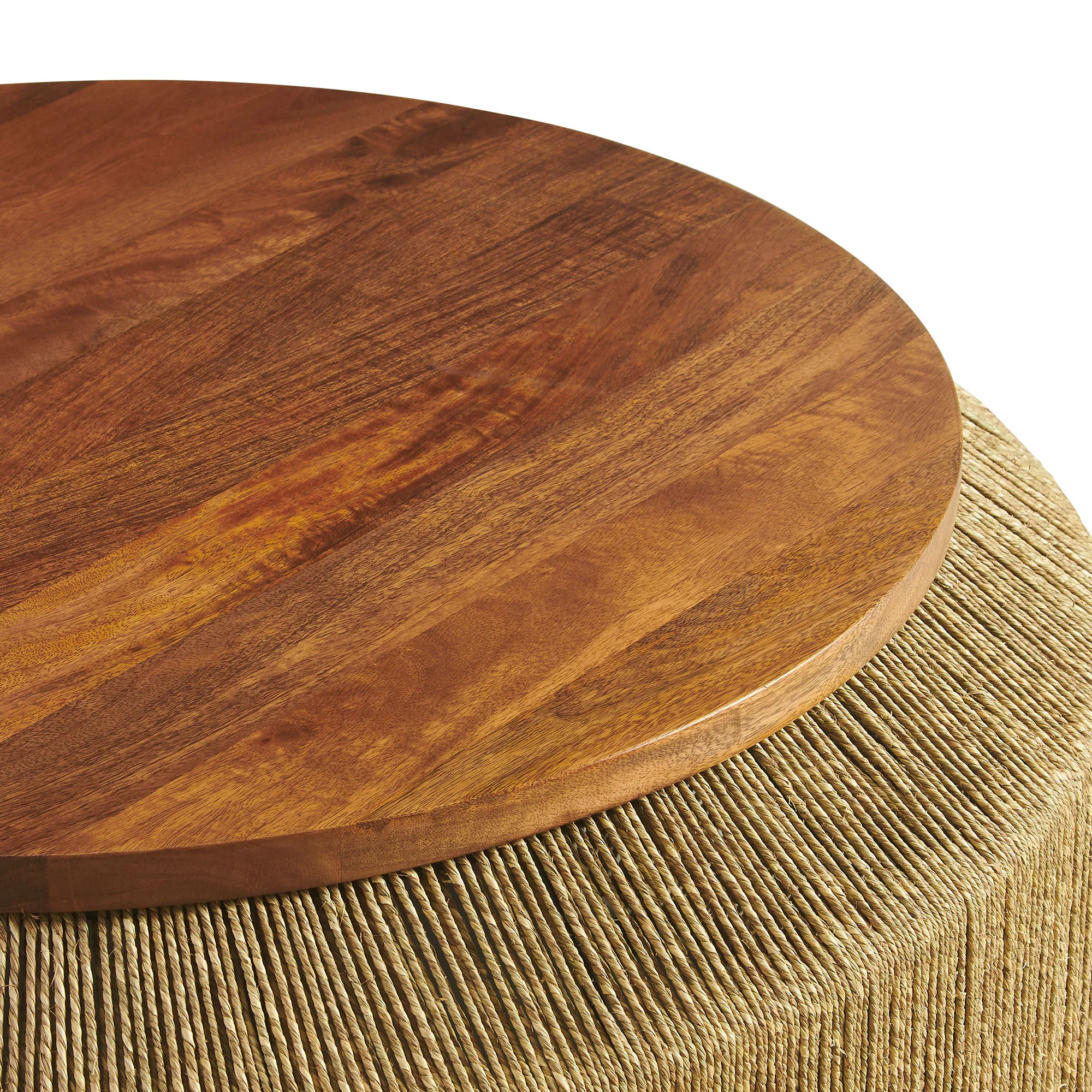 Maris Seagrass and Wood Coffee Table by Modway - Image 4