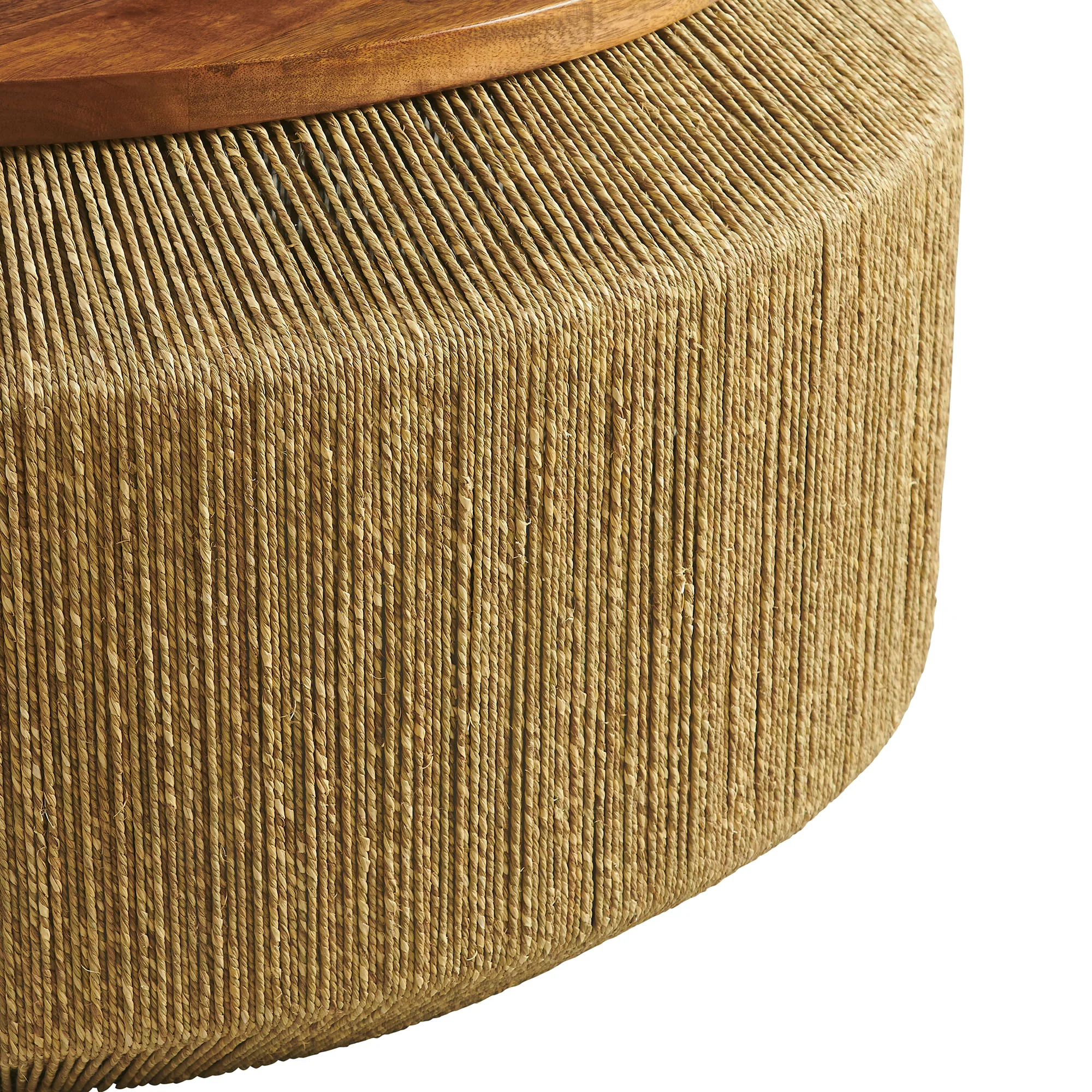 Maris Seagrass and Wood Coffee Table by Modway - Image 5