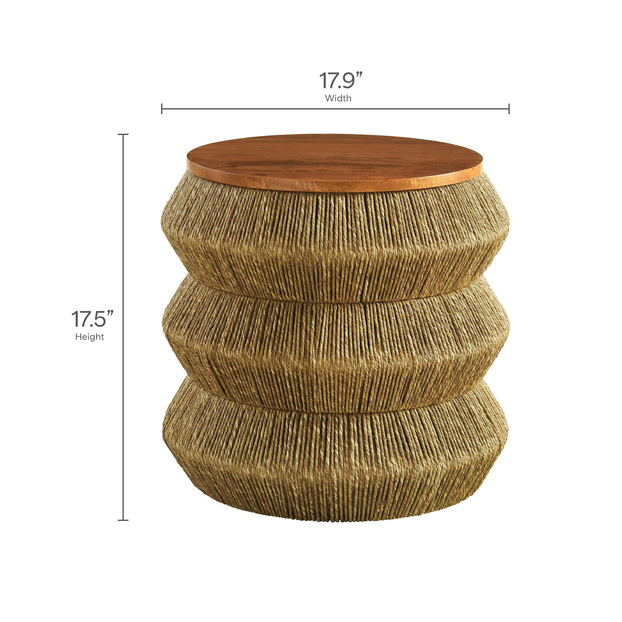 Maris Seagrass and Wood End Table by Modway - Image 8