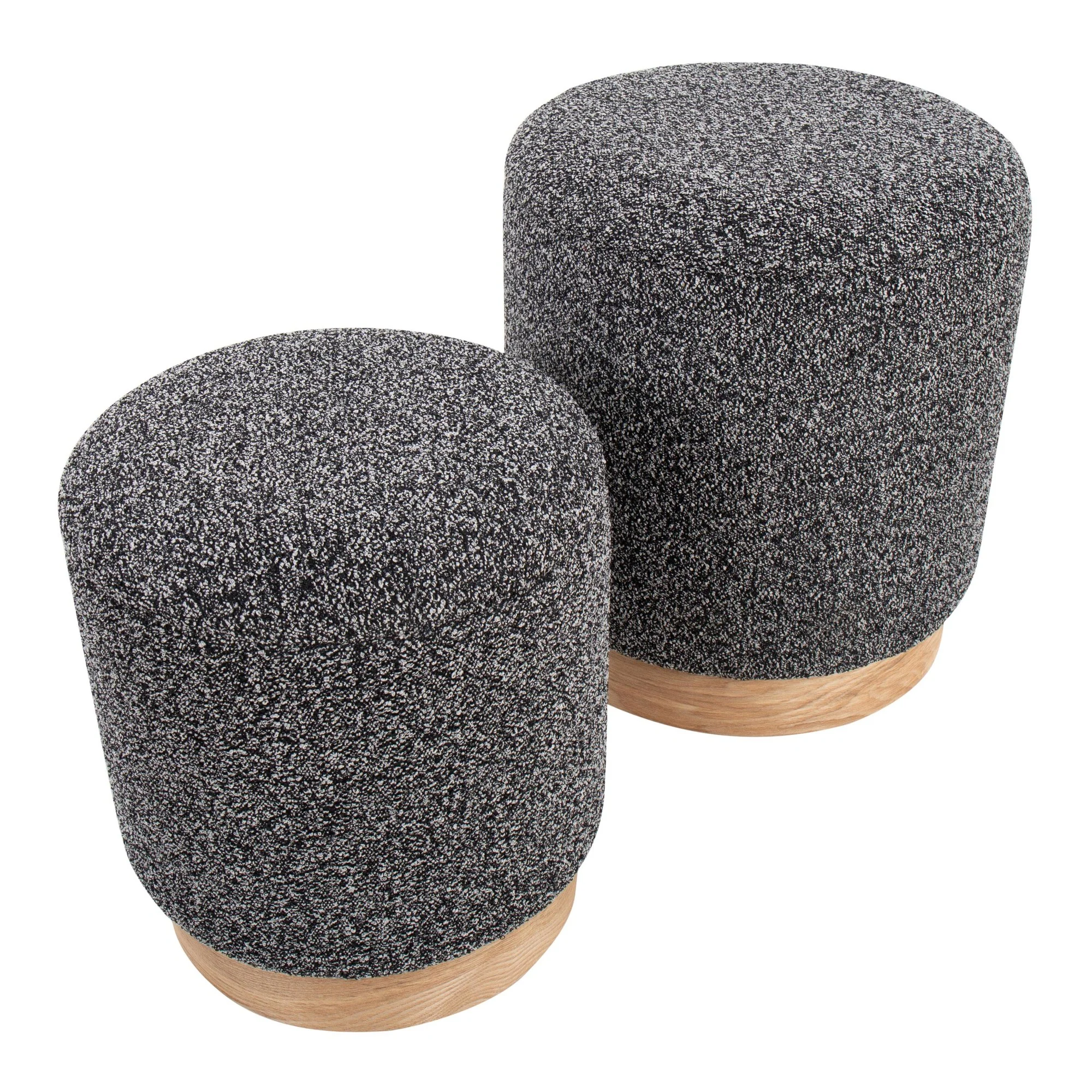 Marla Nesting Ottoman Set Black By LumiSource - Image 3
