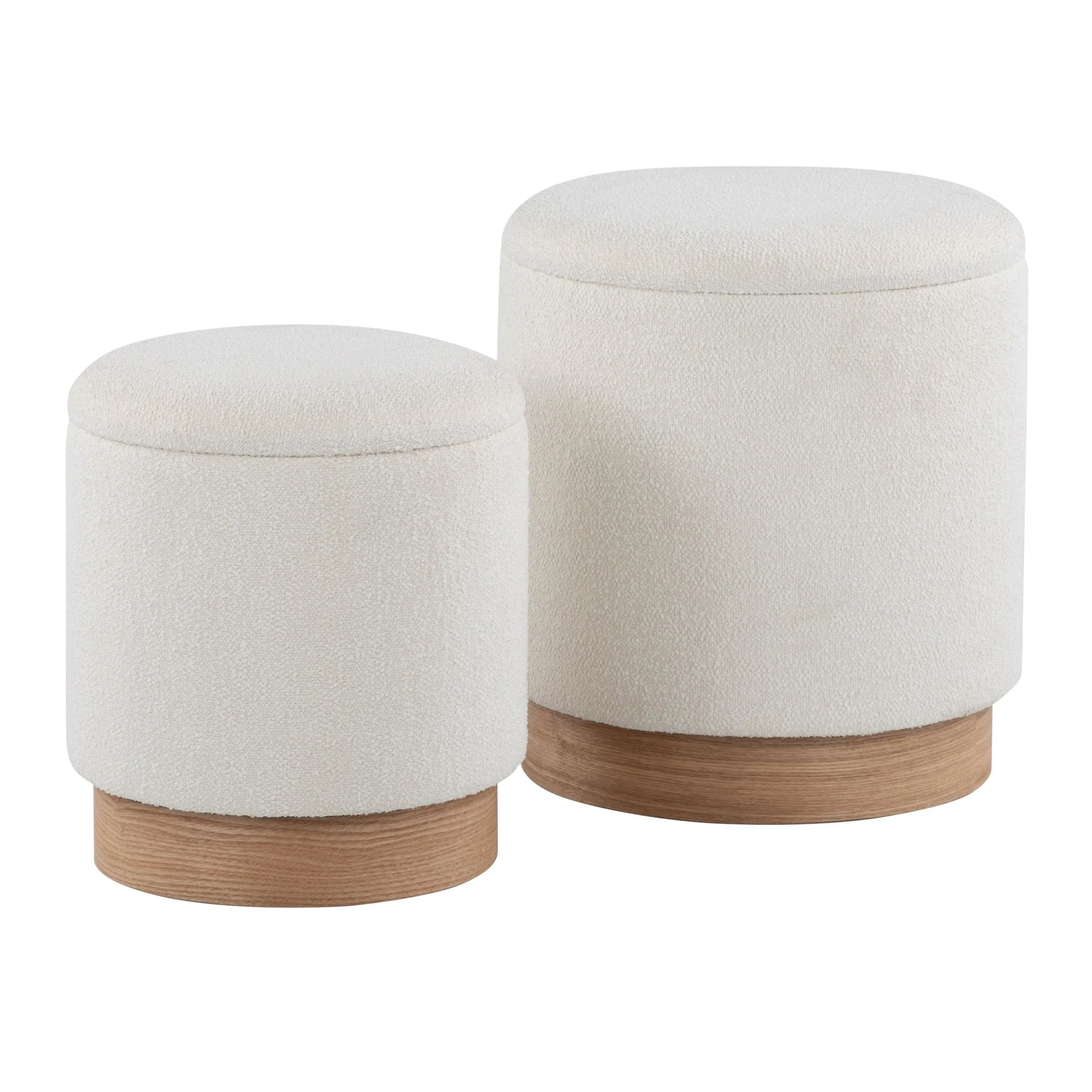 Marla Nesting Ottoman Set Black By LumiSource - Image 6