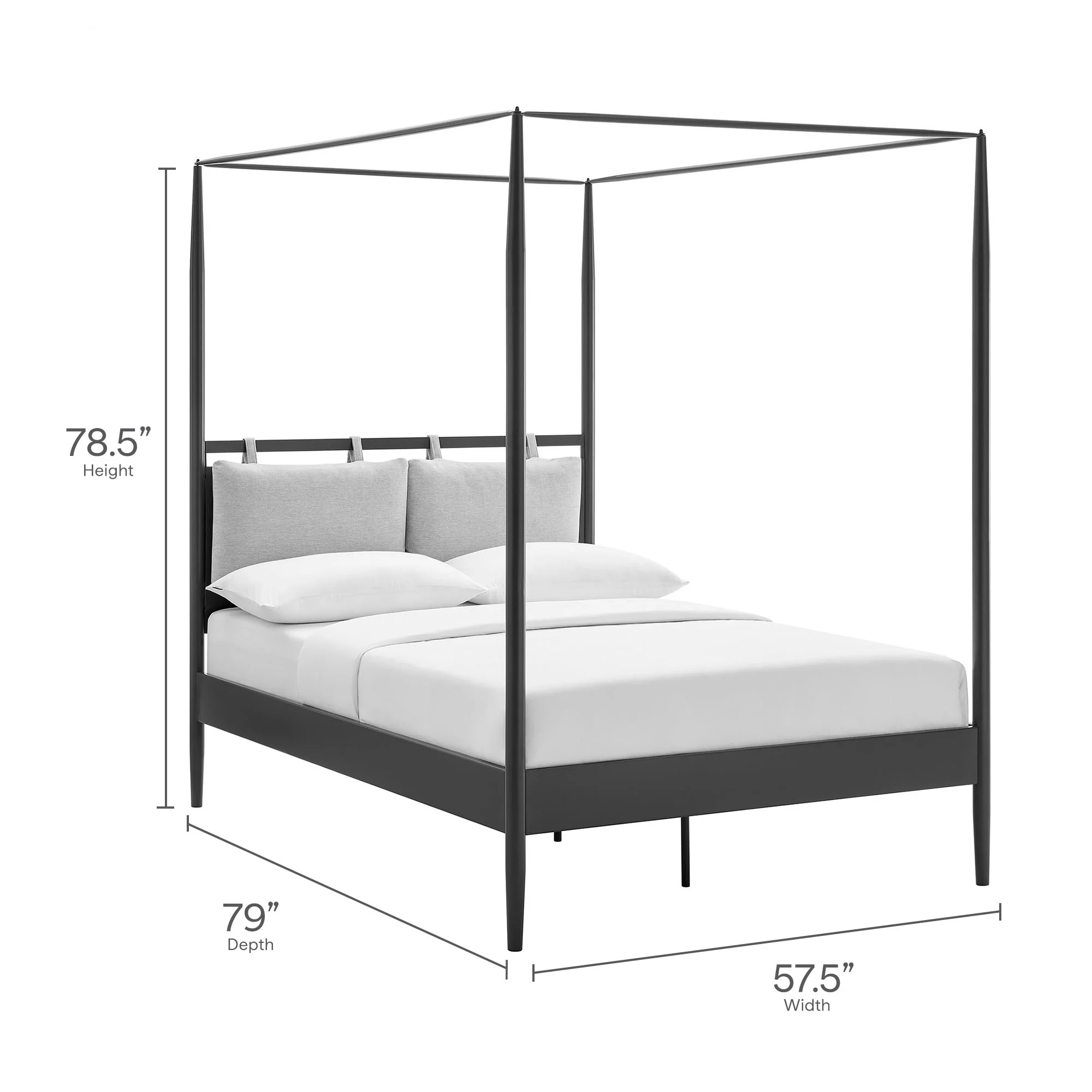 Marlowe 4-Poster Canopy Metal Full Platform Bed by Modway - Image 10