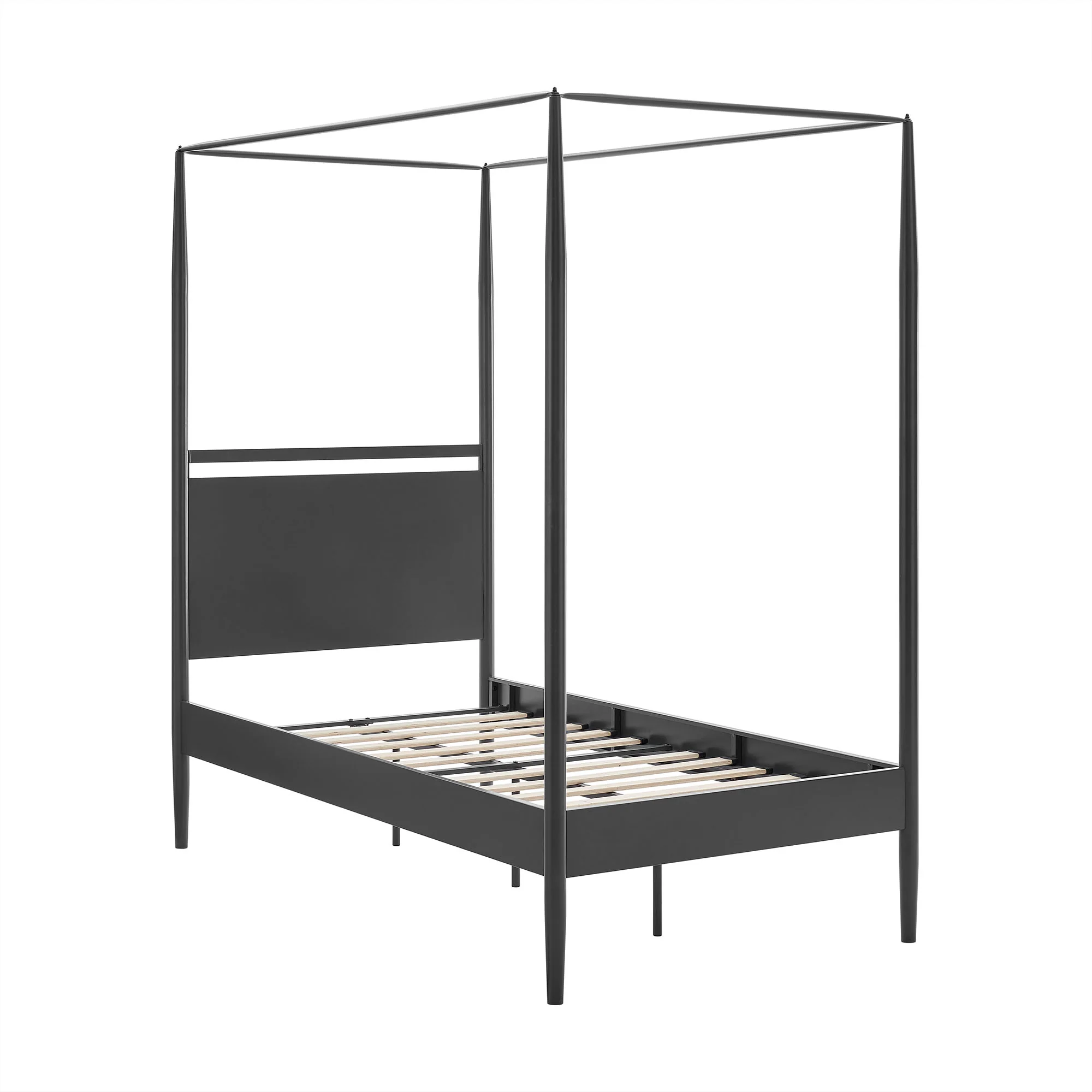 Marlowe 4-Poster Canopy Metal Twin Platform Bed by Modway - Image 5