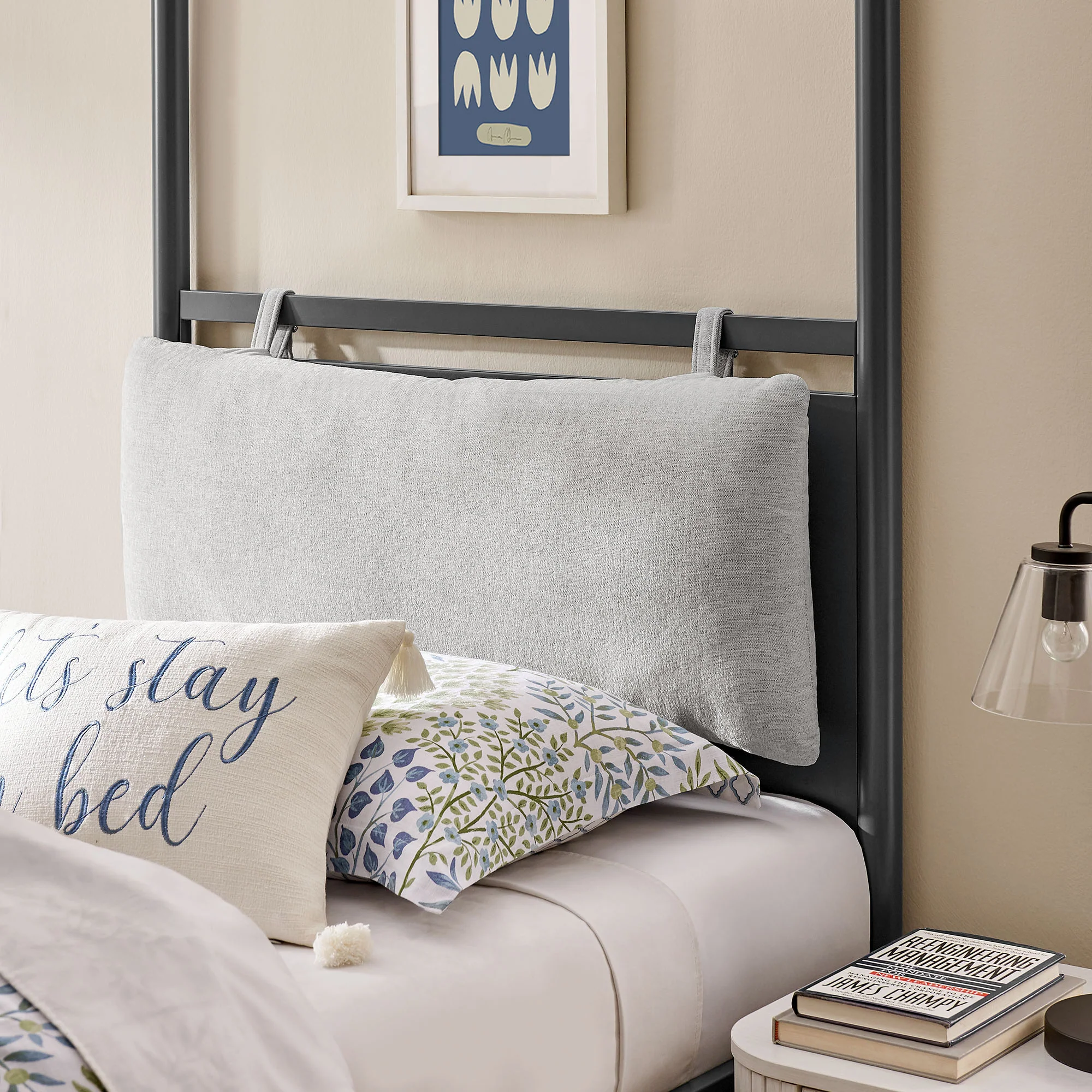 Marlowe 4-Poster Canopy Metal Twin Platform Bed by Modway - Image 8