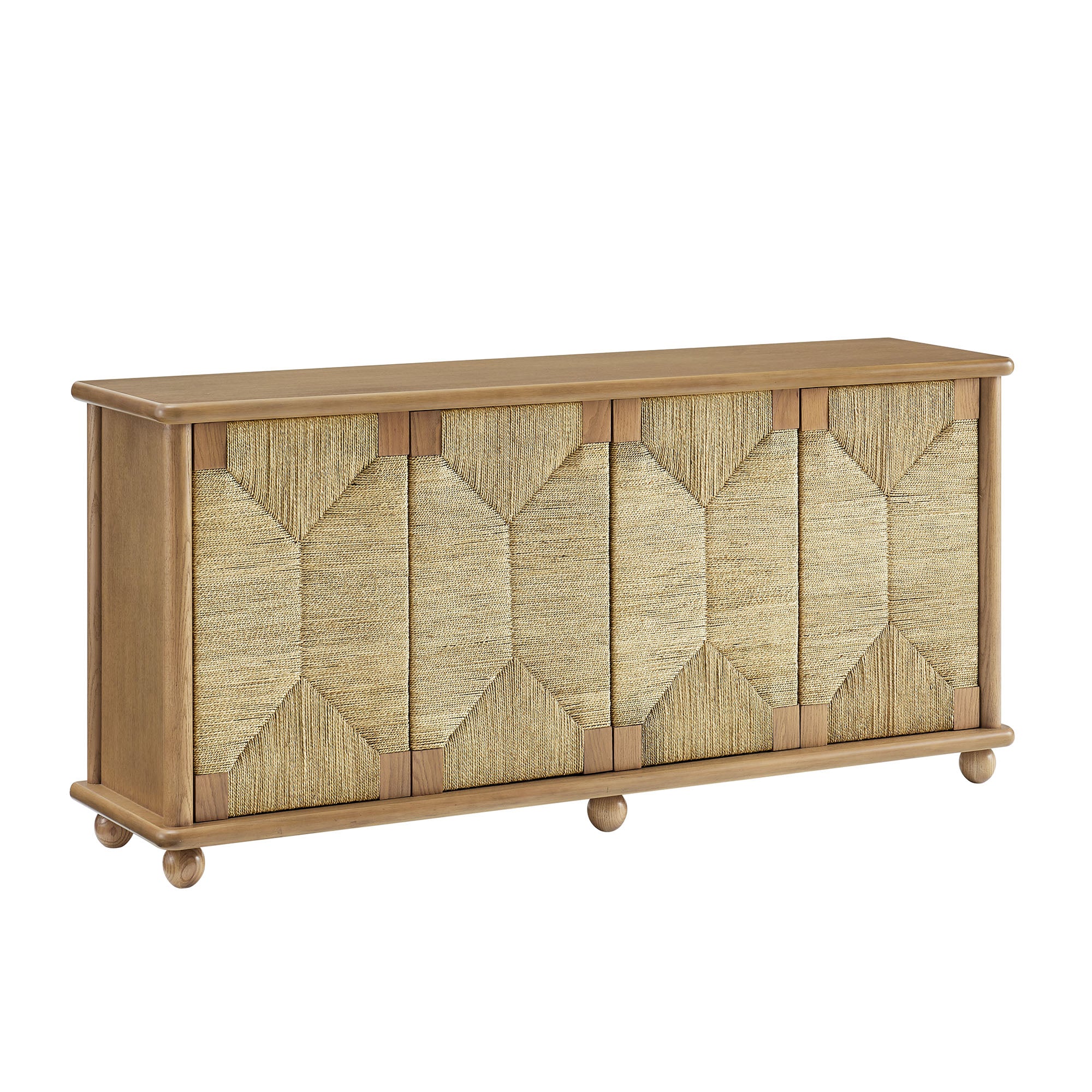Marola 71 Inch Oak Wood Seagrass Sideboard by Modway - Image 2