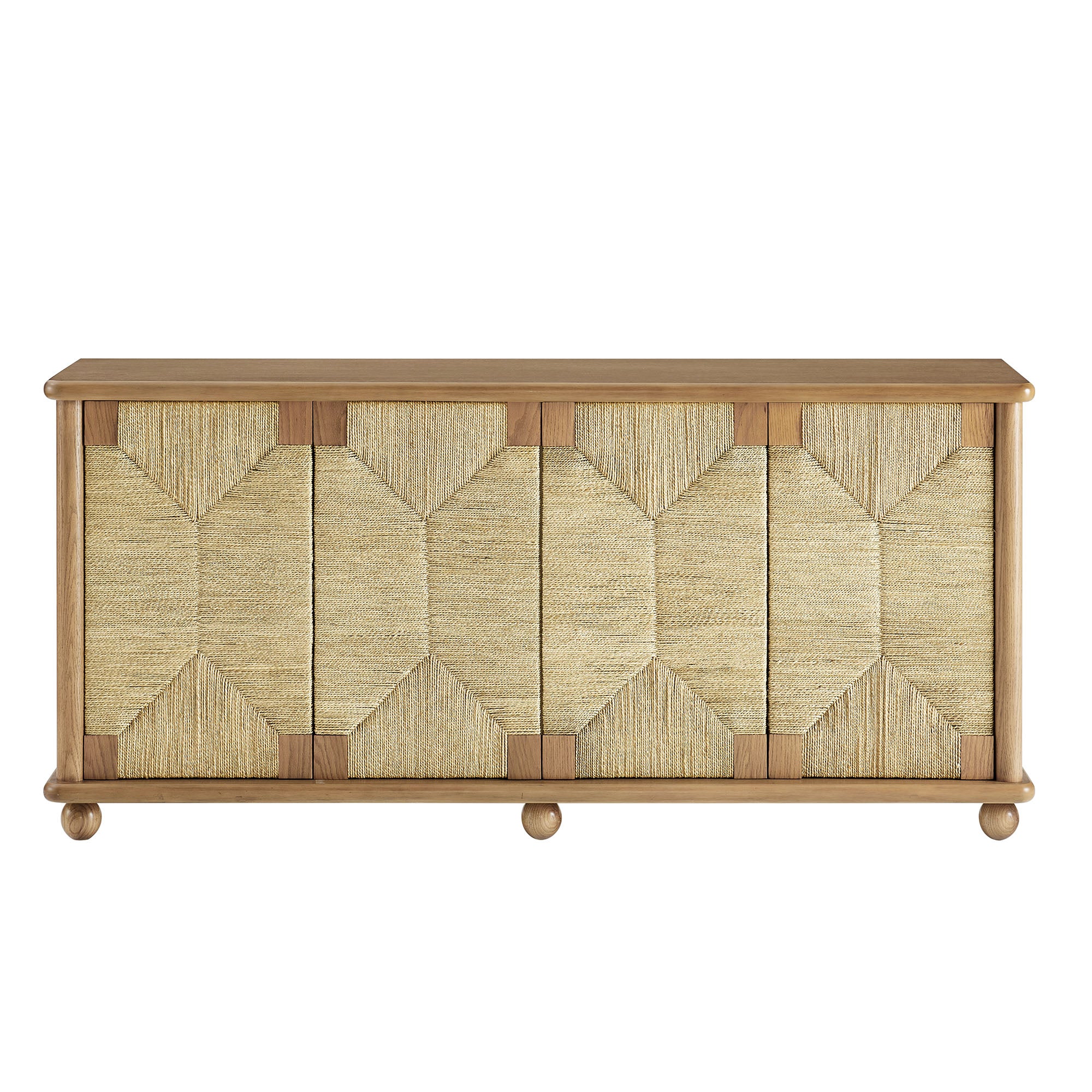 Marola 71 Inch Oak Wood Seagrass Sideboard by Modway - Image 4