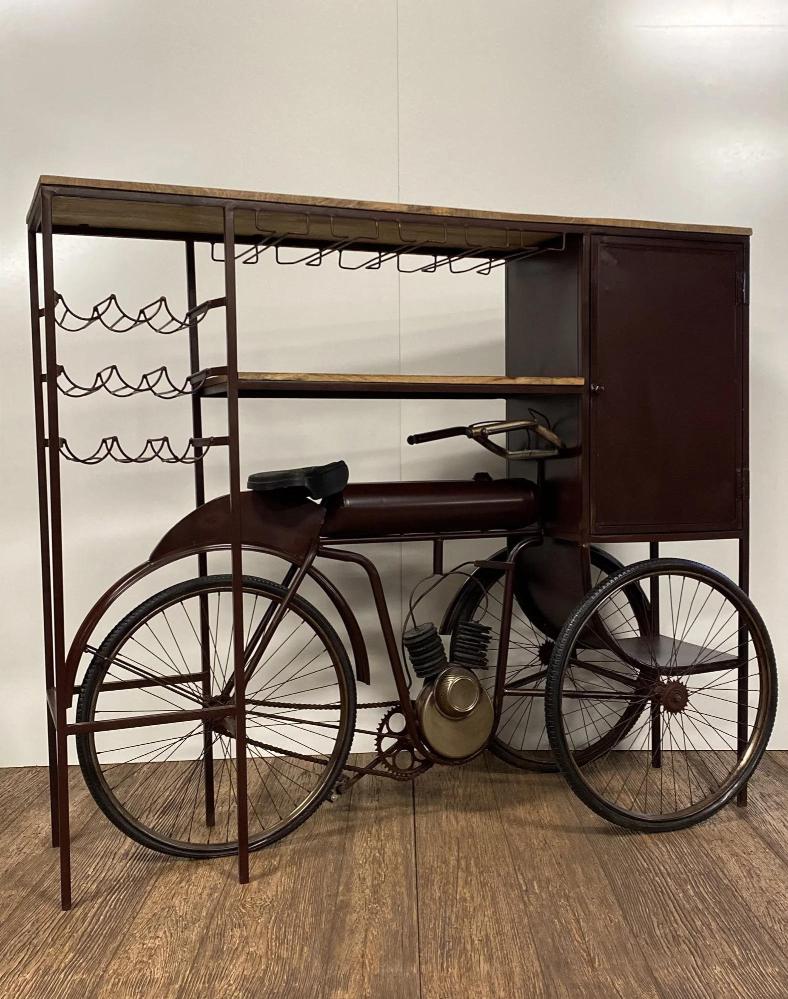 Maroon Tricycle Delivery Bar By Homeroots - Image 3