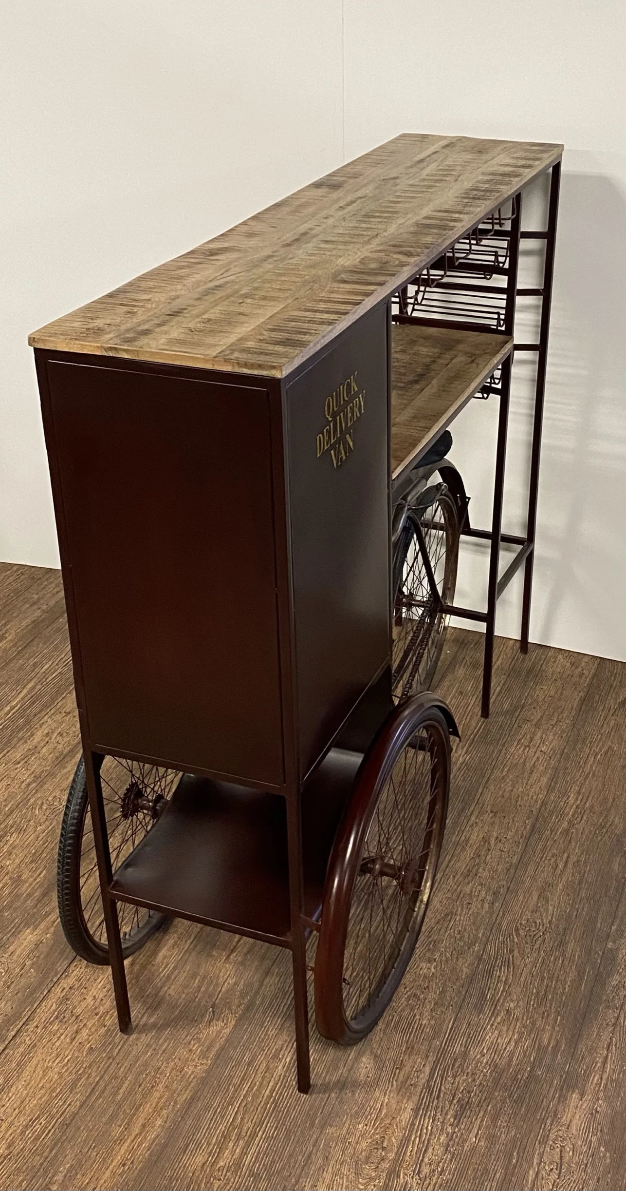 Maroon Tricycle Delivery Bar By Homeroots - Image 4