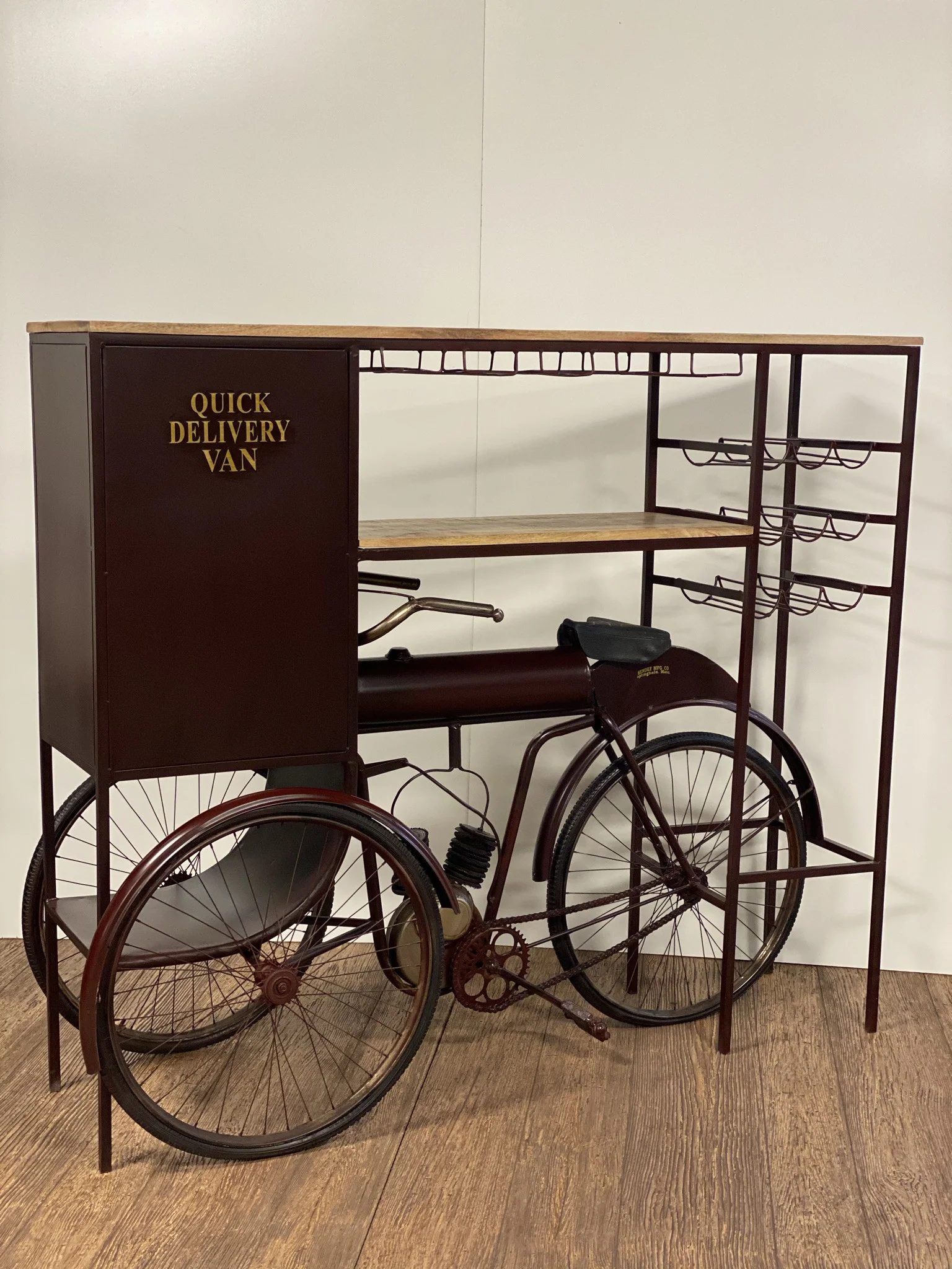 Maroon Tricycle Delivery Bar By Homeroots - Image 5