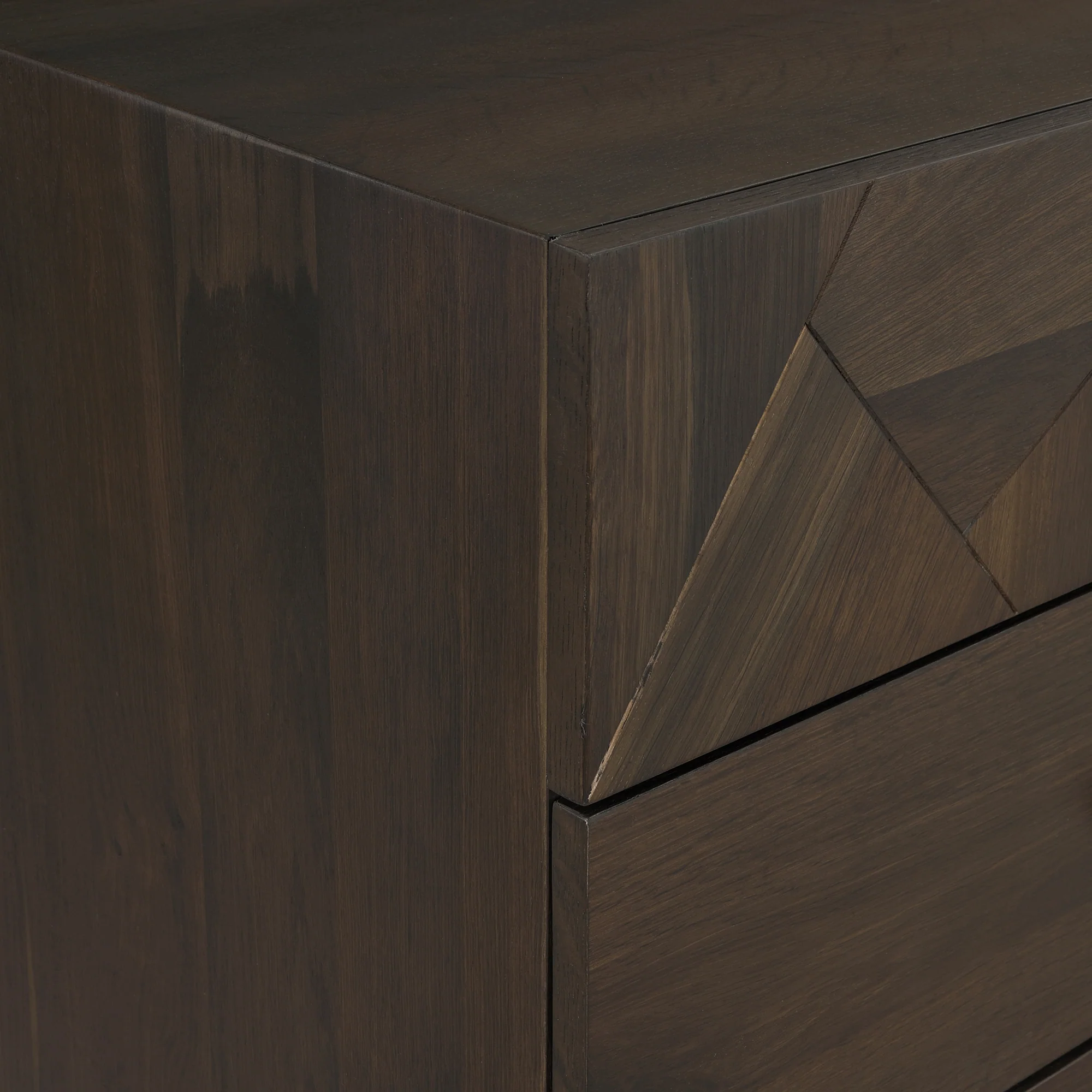 Marquis 6 Drawer Oak Wood Dresser with Black Metal Legs By Armen Living - Image 11