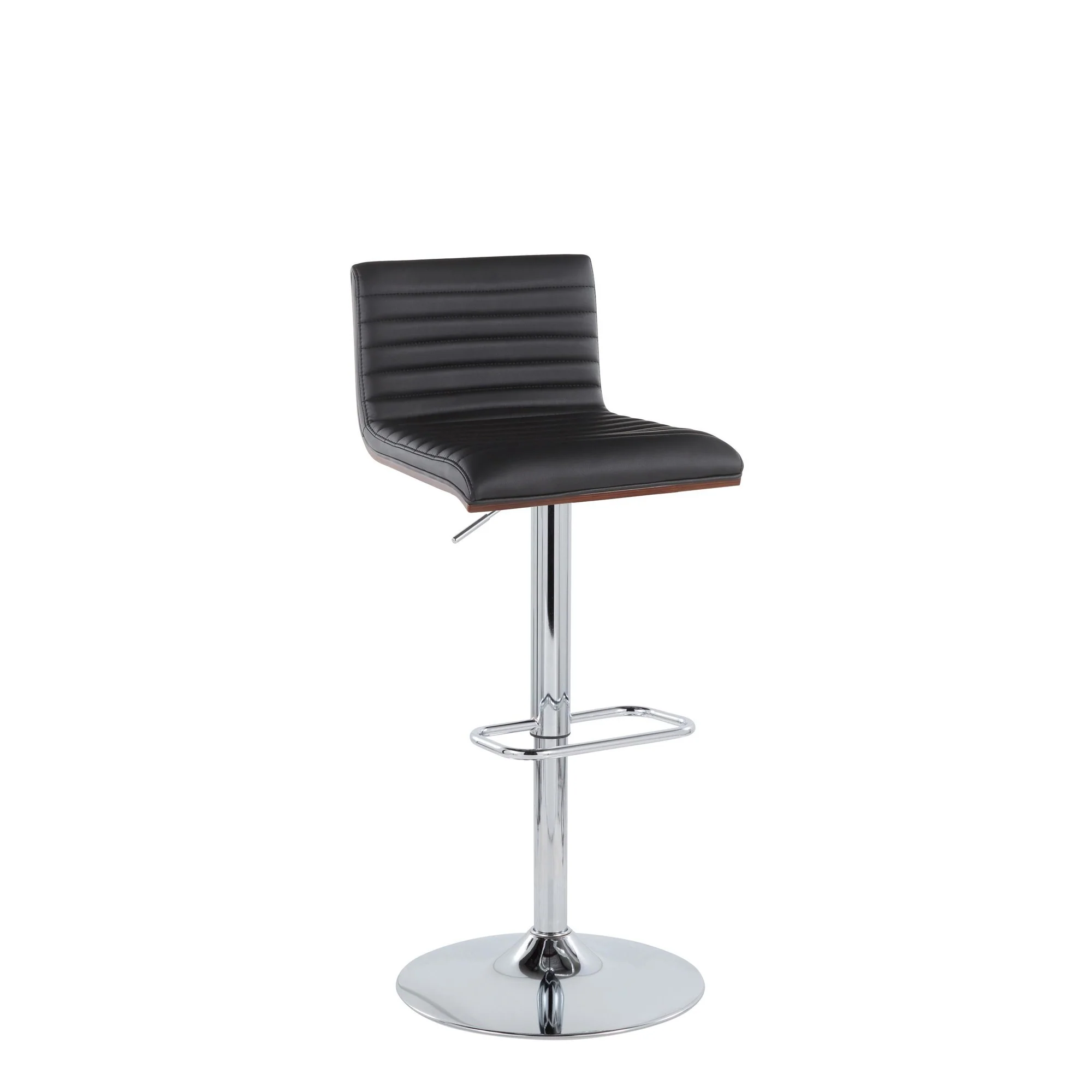 Mason Adjustable Barstool - Set of 2 By LumiSource - BS-MASONPU-RR2 CHRWLBK2 - Image 2