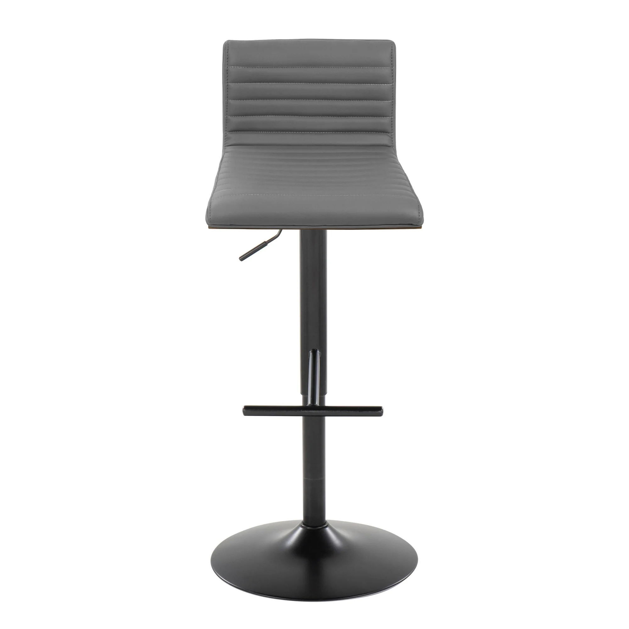 Mason Adjustable Barstool - Set of 2 Gray By LumiSource - BS-MASONPU-STRT2 BKWLGY2 - Image 2