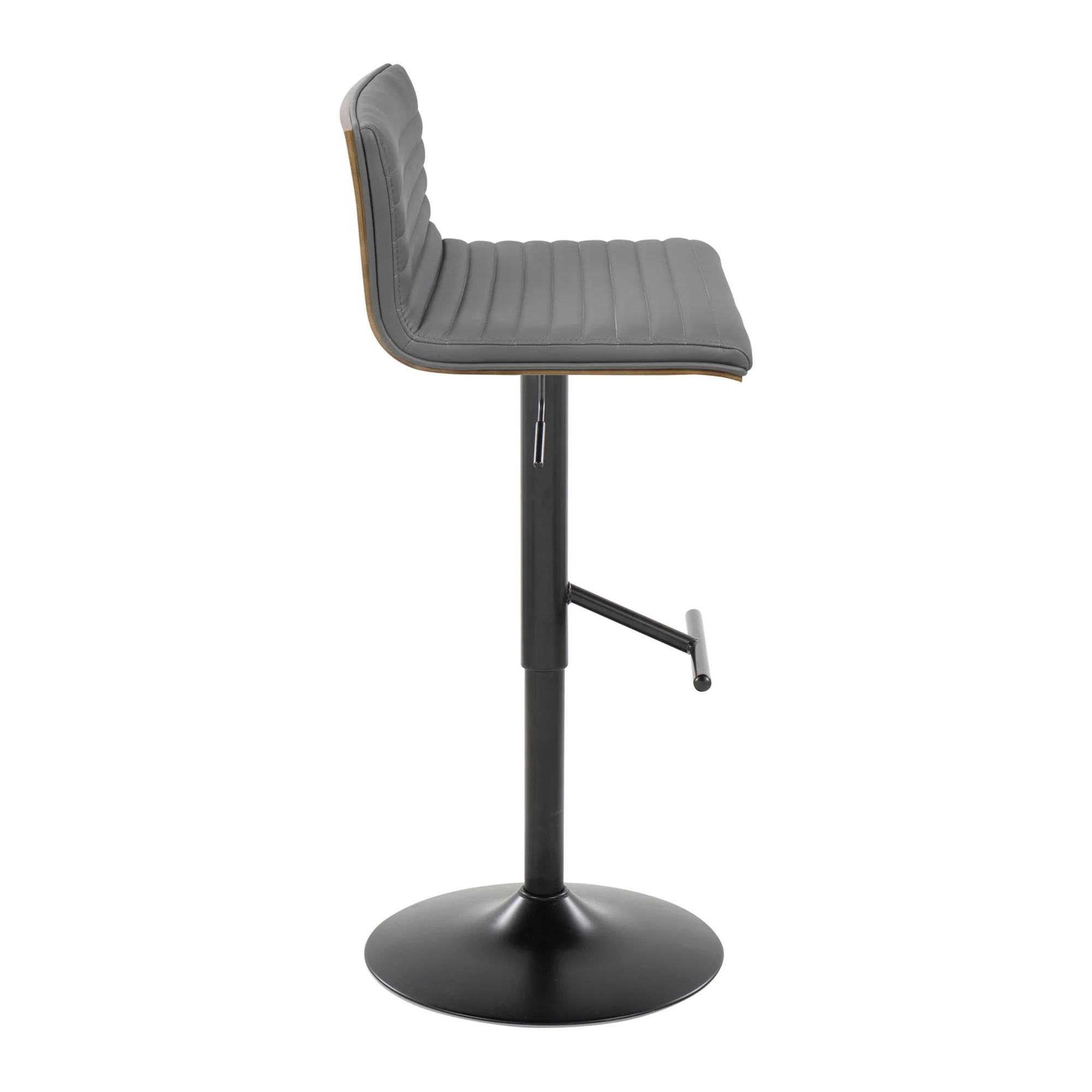 Mason Adjustable Barstool - Set of 2 Gray By LumiSource - BS-MASONPU-STRT2 BKWLGY2 - Image 5