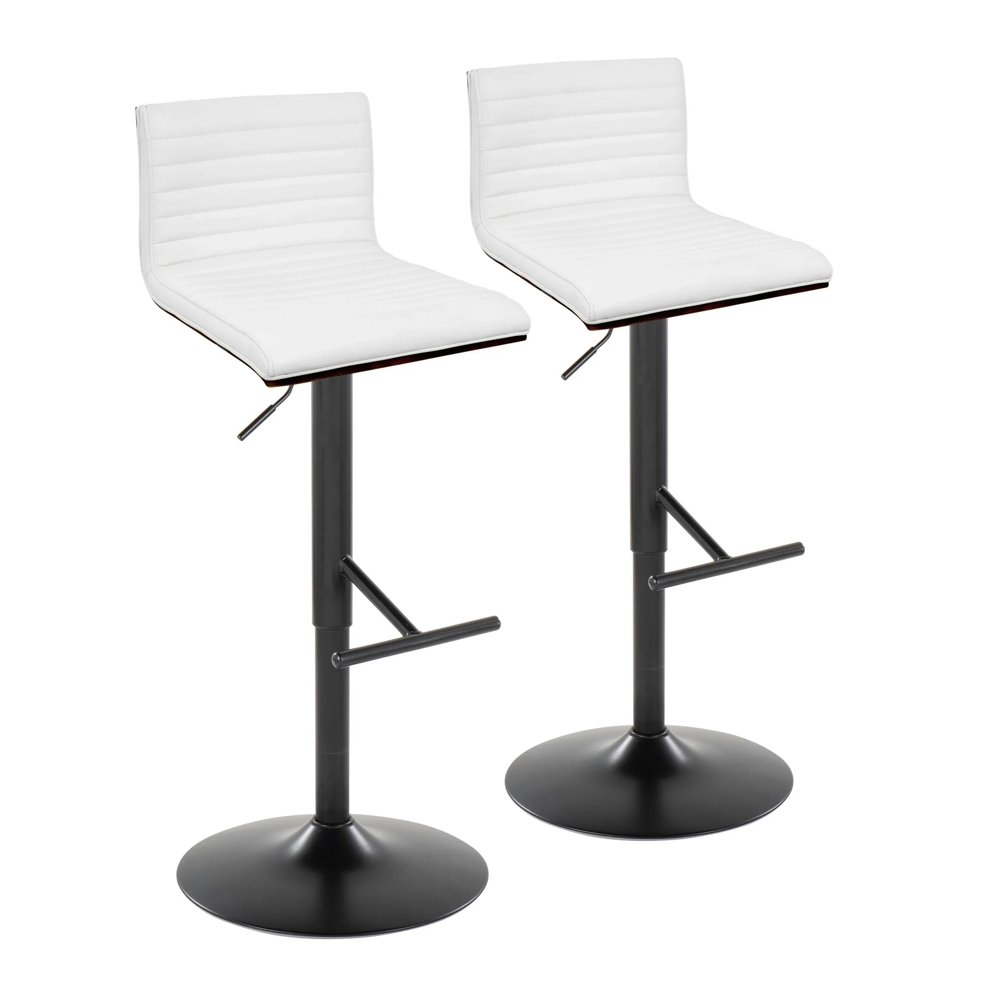 Mason Adjustable Barstool - Set of 2 Gray By LumiSource - BS-MASONPU-STRT2 BKWLGY2 - Image 8