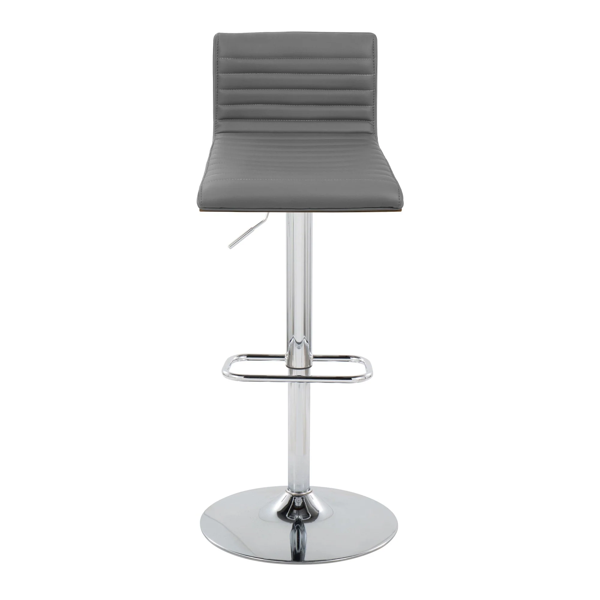 Mason Adjustable Barstool - Set of 2 Gray By LumiSource - BS-MASONPU-RNR2 CHRWLGY2 - Image 2
