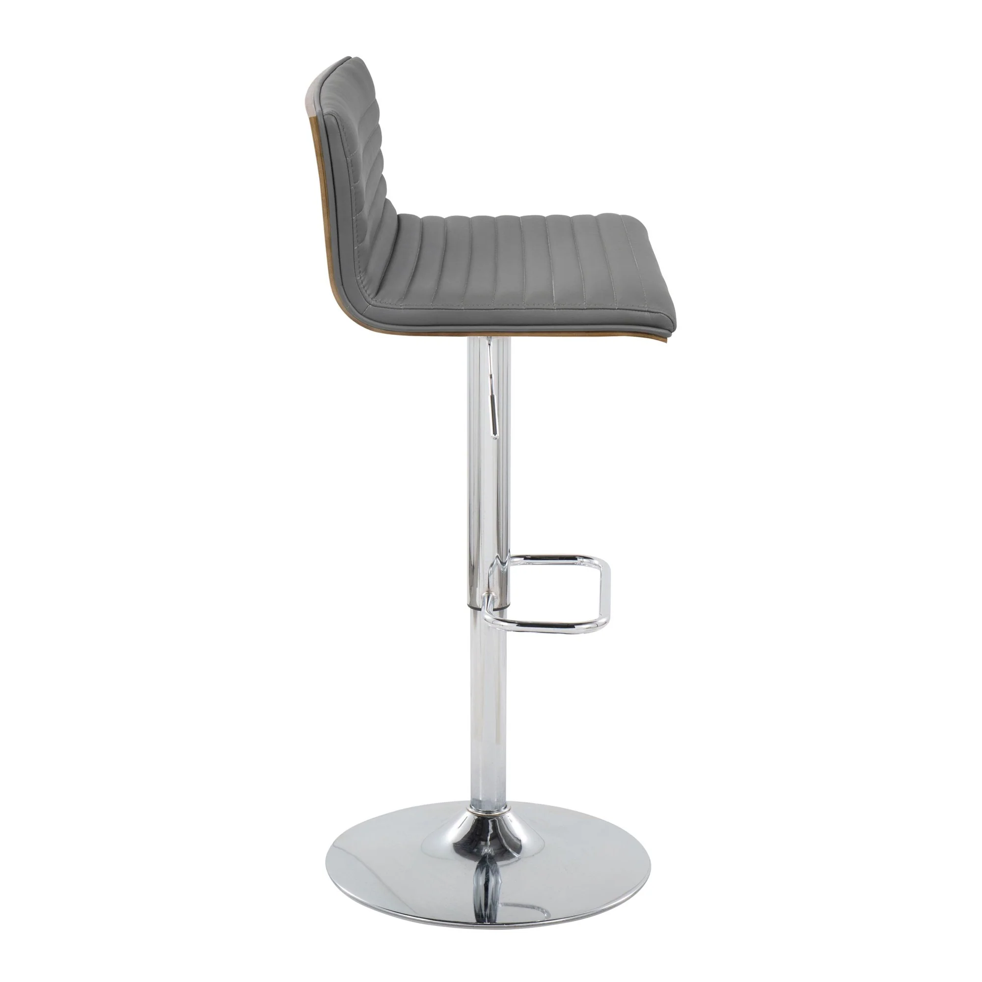 Mason Adjustable Barstool - Set of 2 Gray By LumiSource - BS-MASONPU-RNR2 CHRWLGY2 - Image 5