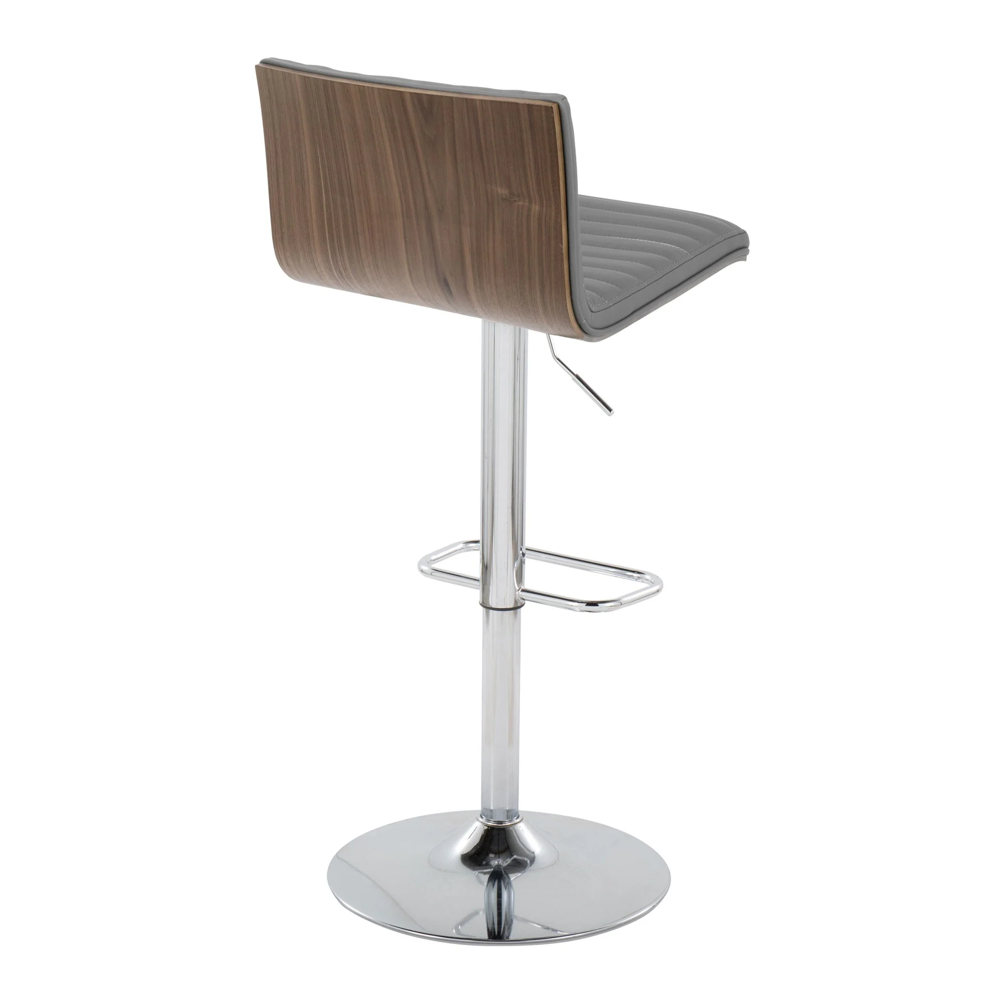 Mason Adjustable Barstool - Set of 2 Gray By LumiSource - BS-MASONPU-RNR2 CHRWLGY2 - Image 6