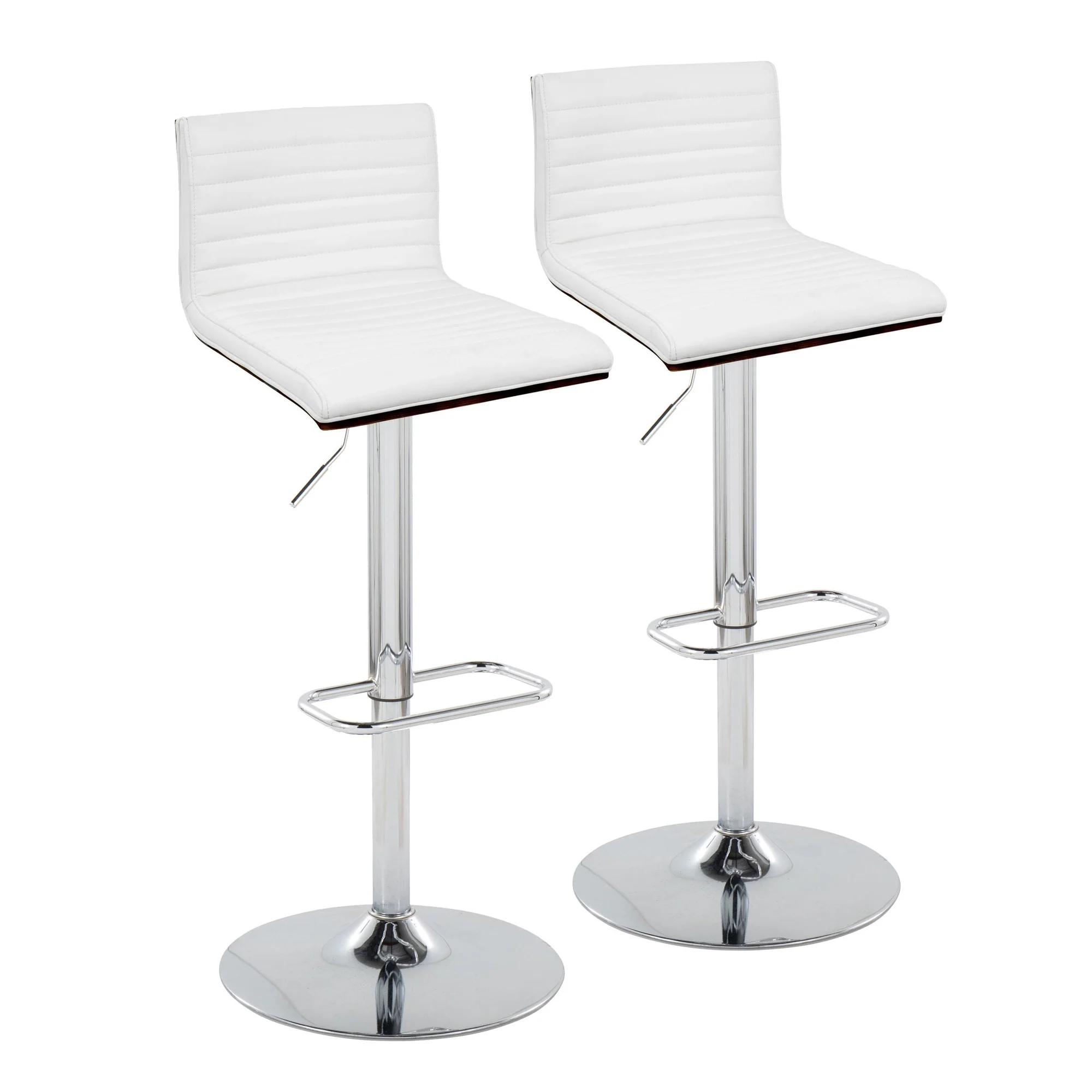 Mason Adjustable Barstool - Set of 2 Gray By LumiSource - BS-MASONPU-RNR2 CHRWLGY2 - Image 8