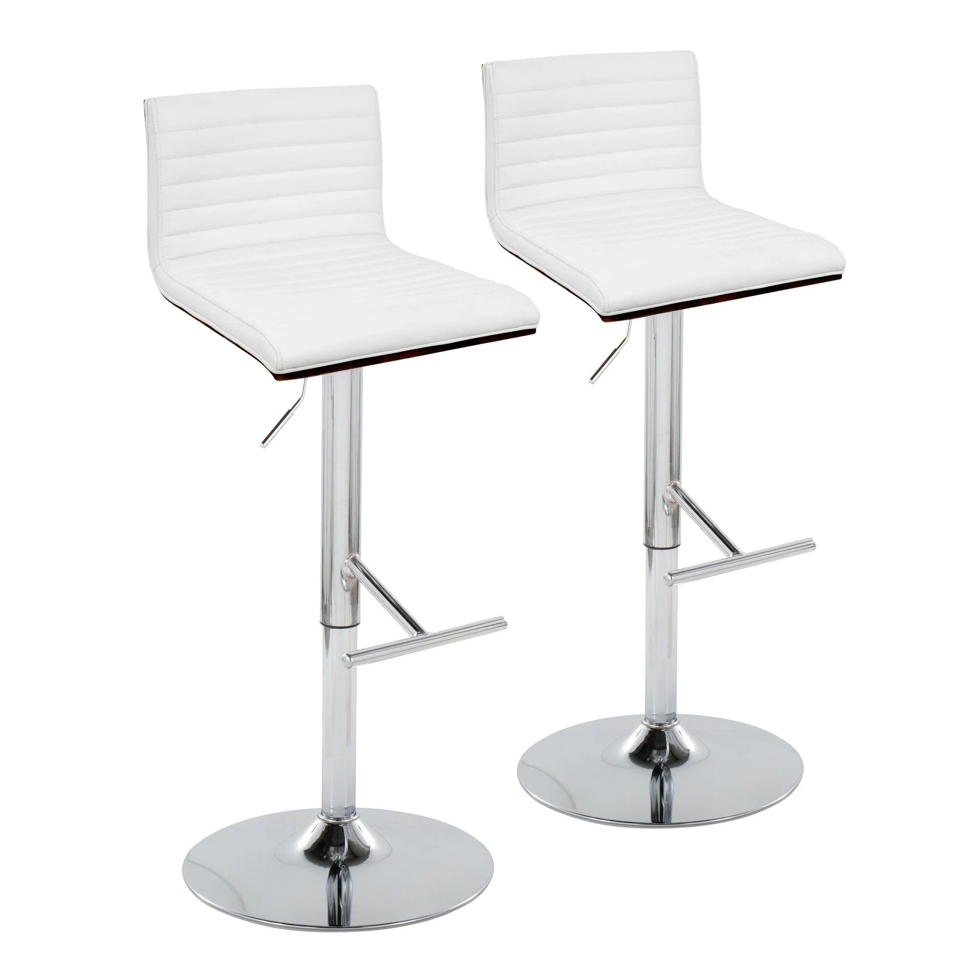 Mason Adjustable Barstool - Set of 2 Gray By LumiSource - BS-MASONPU-STRT2 CHRWLGY2 - Image 8