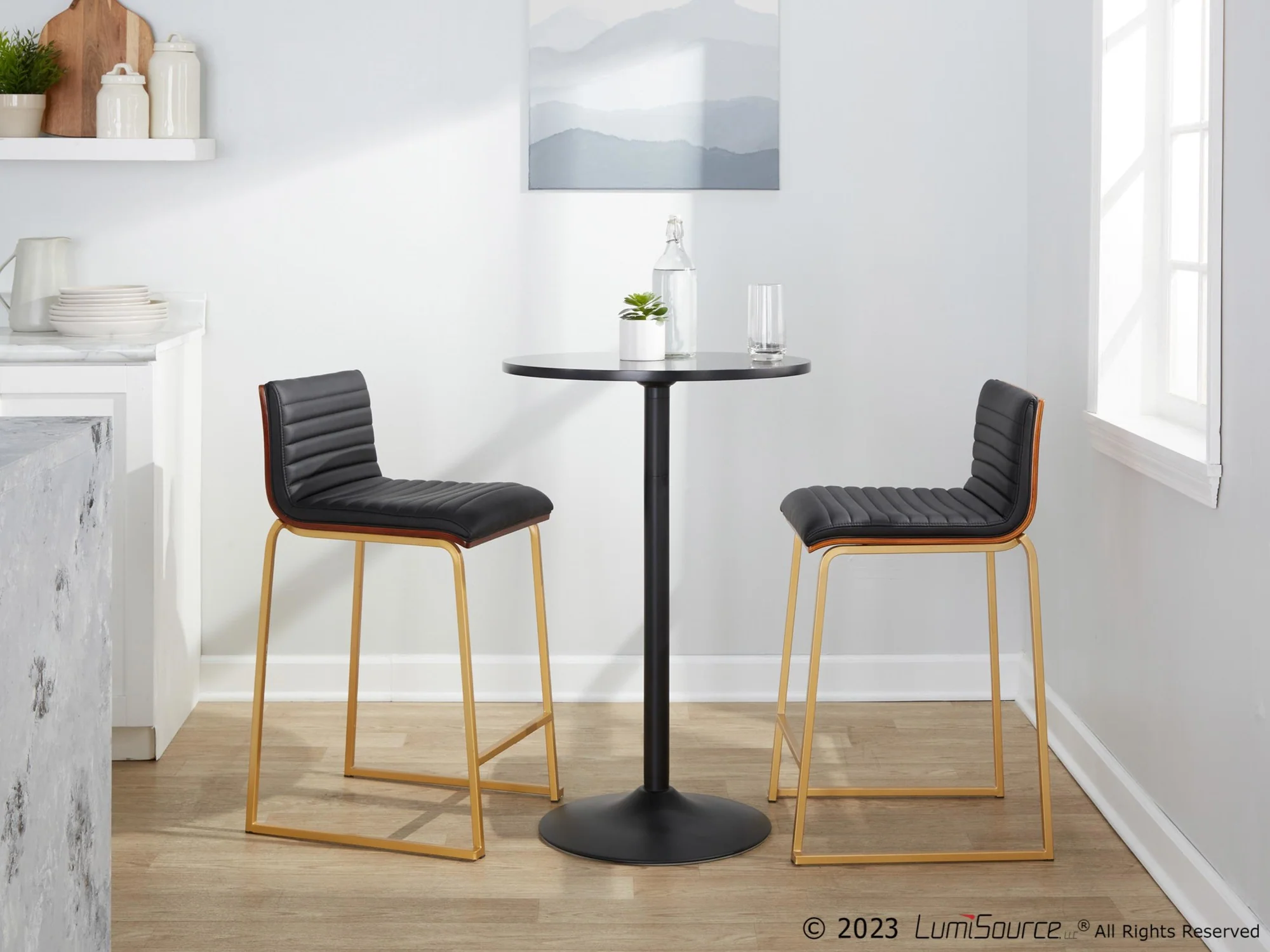Mason Mara 26" Fixed-Height Counter Stool - Set of 2 By LumiSource - B26-MASONPU-MARA1 AUWLBK2 - Image 2