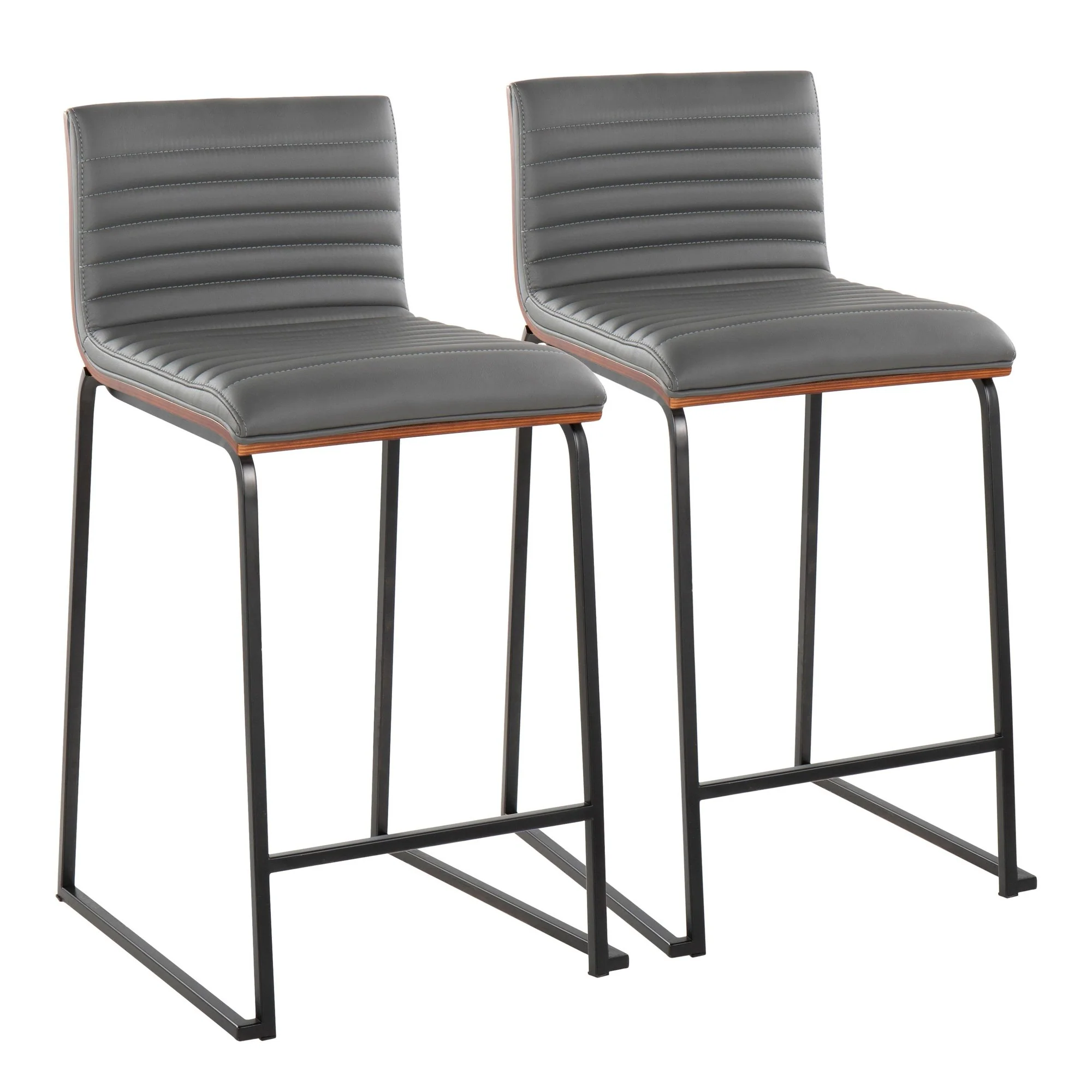Mason Mara 26" Fixed-Height Counter Stool - Set of 2 By LumiSource - B26-MASONPU-MARA1 BKWLBK2 - Image 11