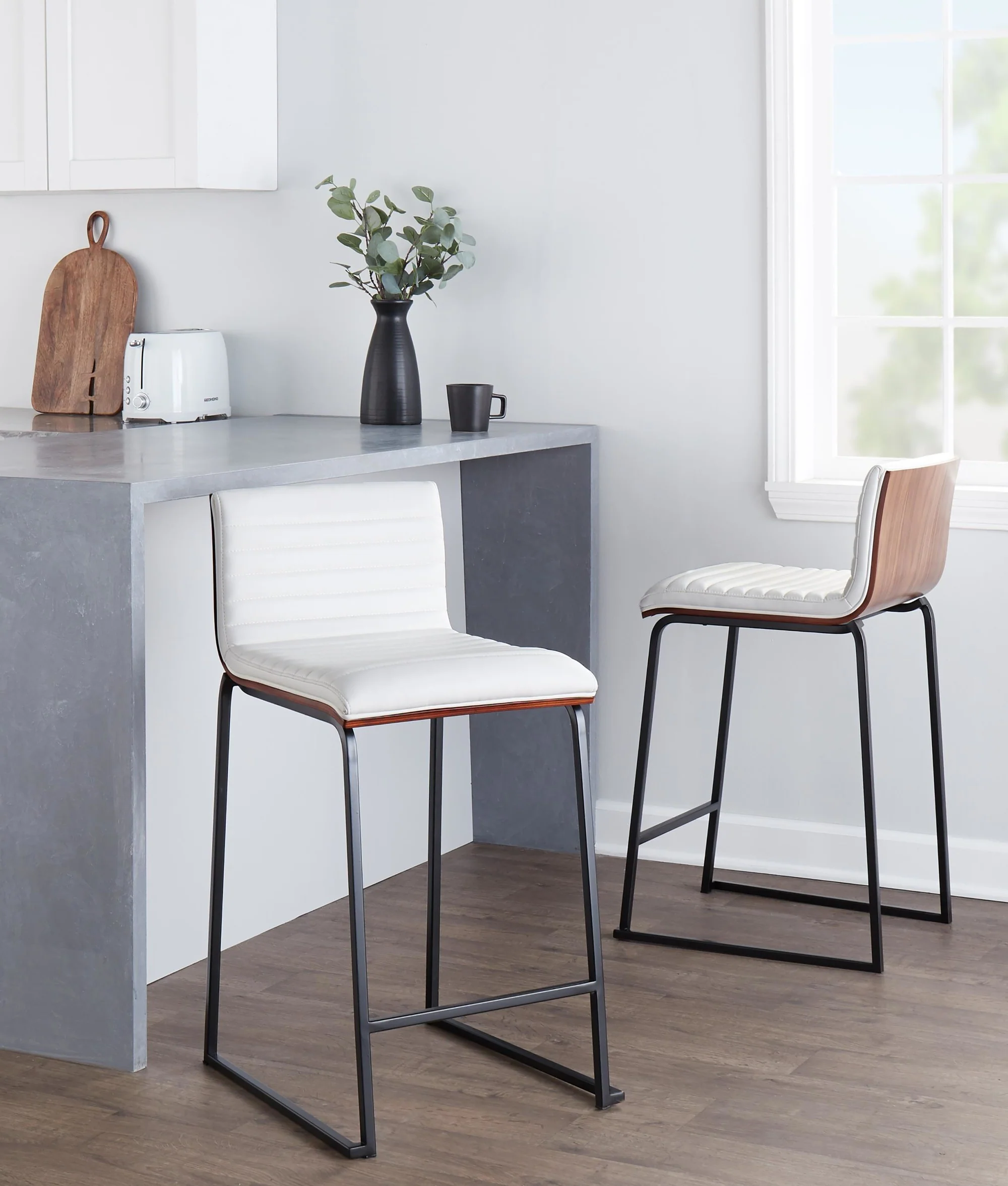 Mason Mara 26" Fixed-Height Counter Stool - Set of 2 By LumiSource - B26-MASONPU-MARA1 BKWLBK2 - Image 17