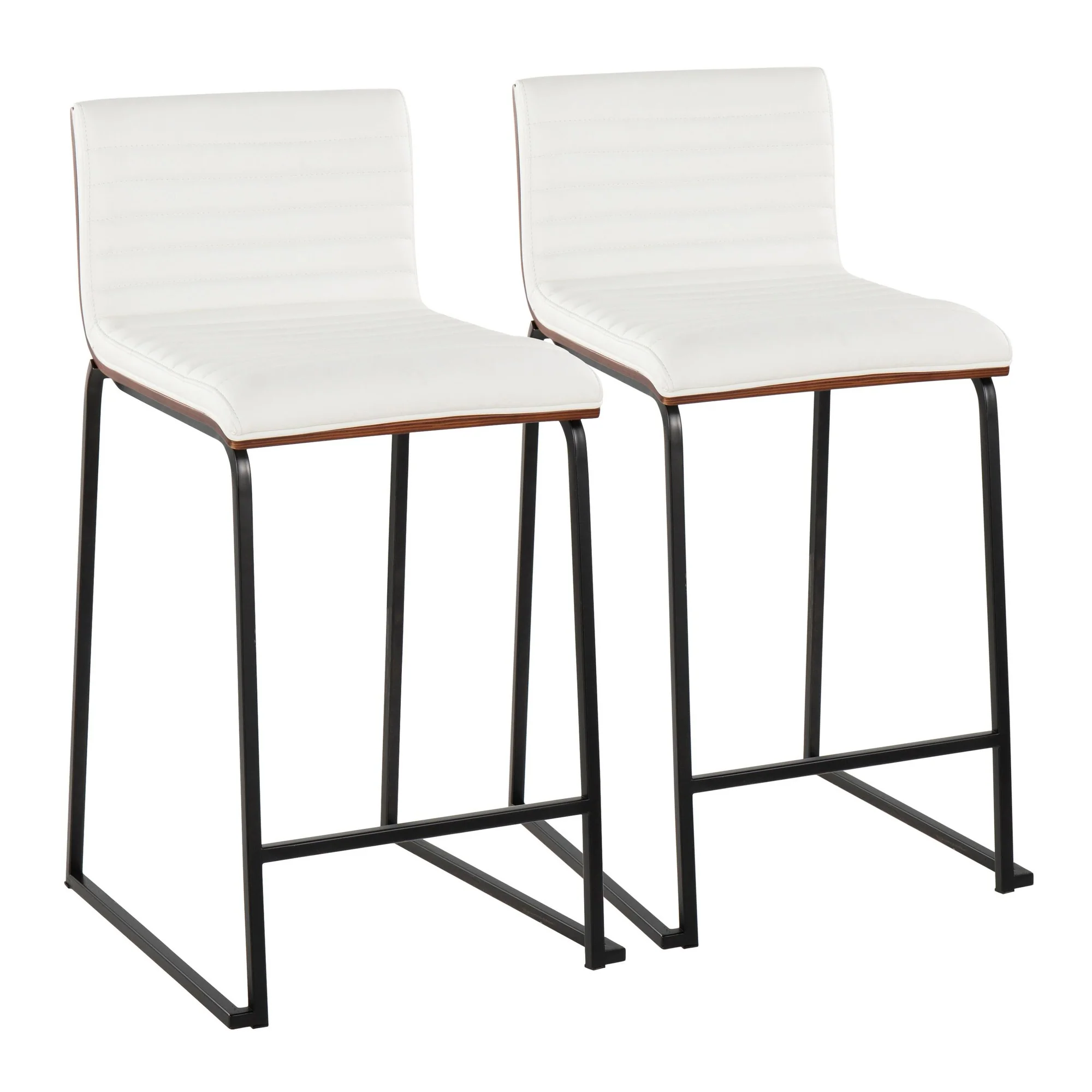 Mason Mara 26" Fixed-Height Counter Stool - Set of 2 By LumiSource - B26-MASONPU-MARA1 BKWLBK2 - Image 19