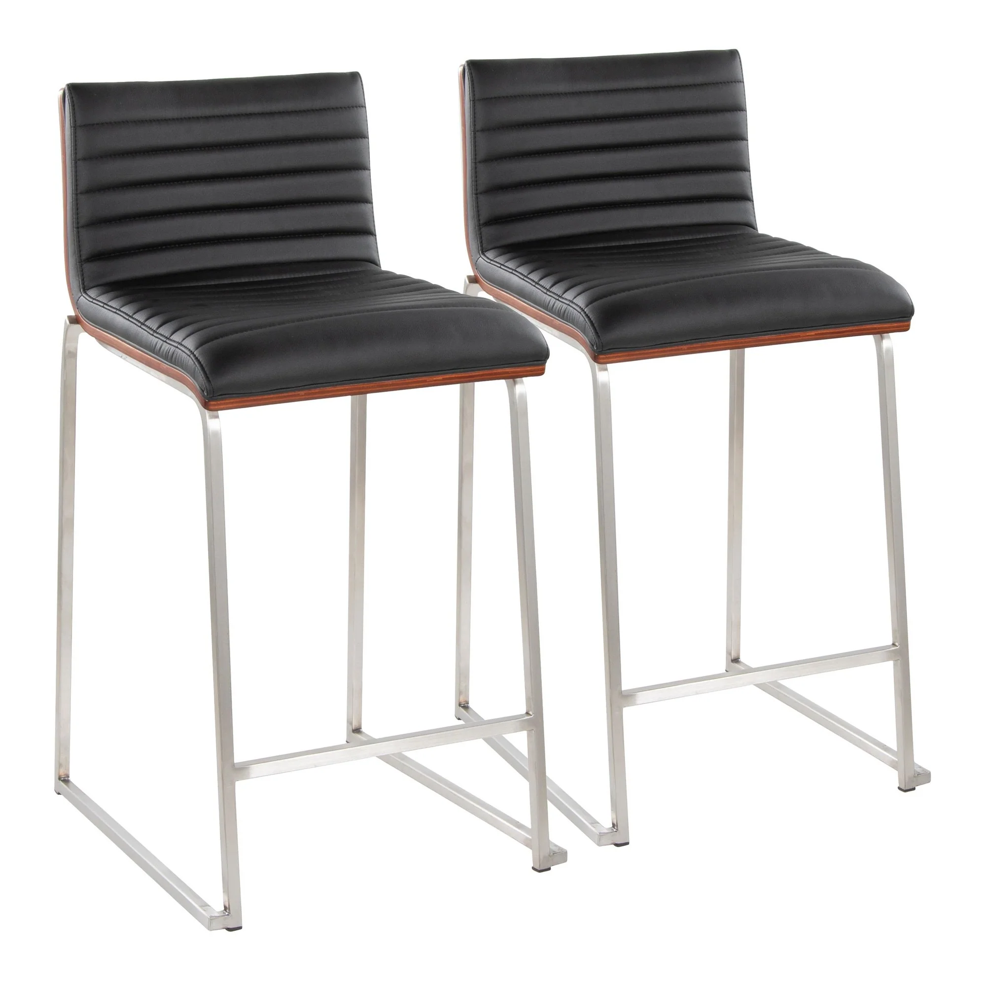 Mason Mara 26" Fixed-Height Counter Stool - Set of 2 By LumiSource - B26-MASONPU-MARA1 BKWLBK2 - Image 25