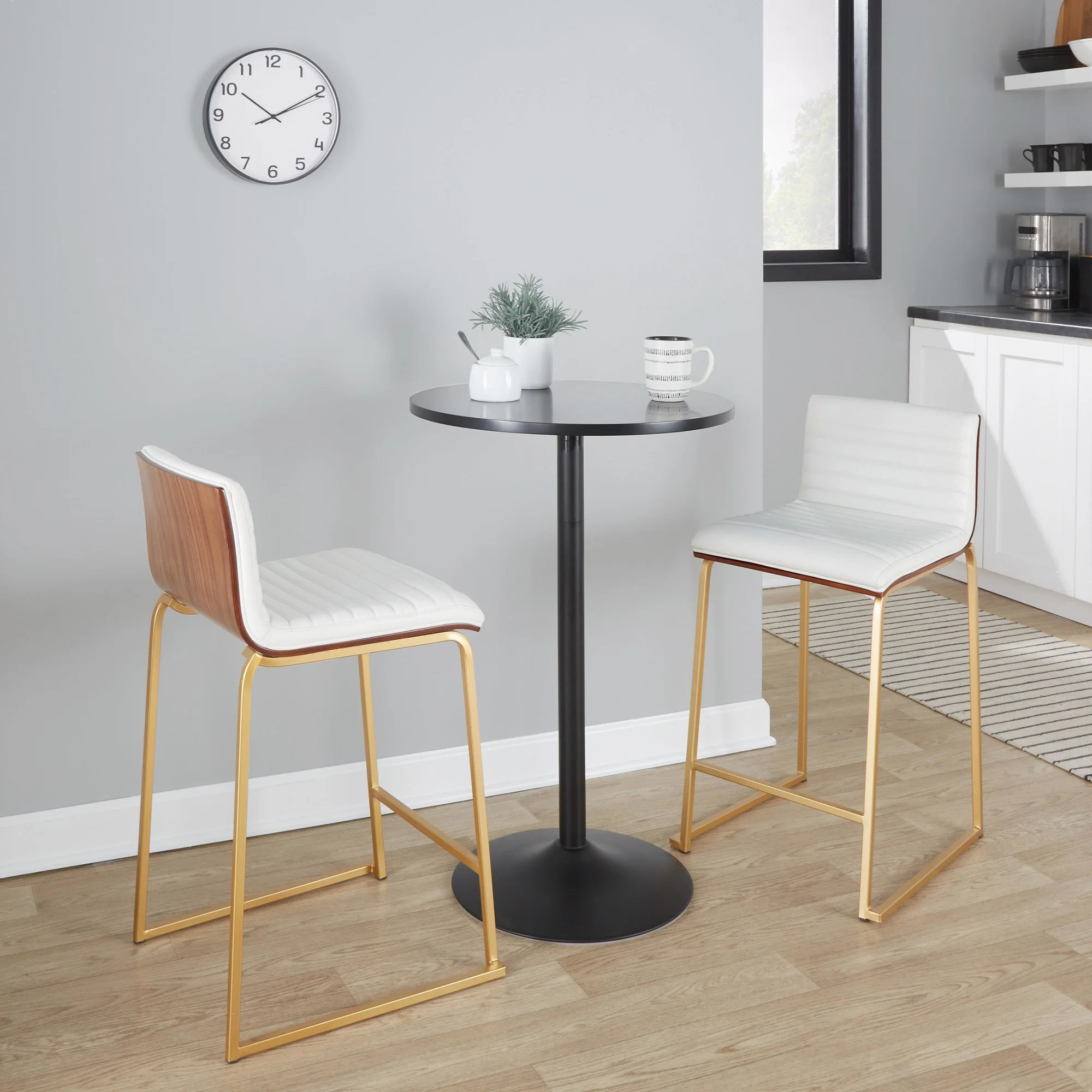 Mason Mara 26" Fixed-Height Counter Stool - Set of 2 Gray By LumiSource - Image 11