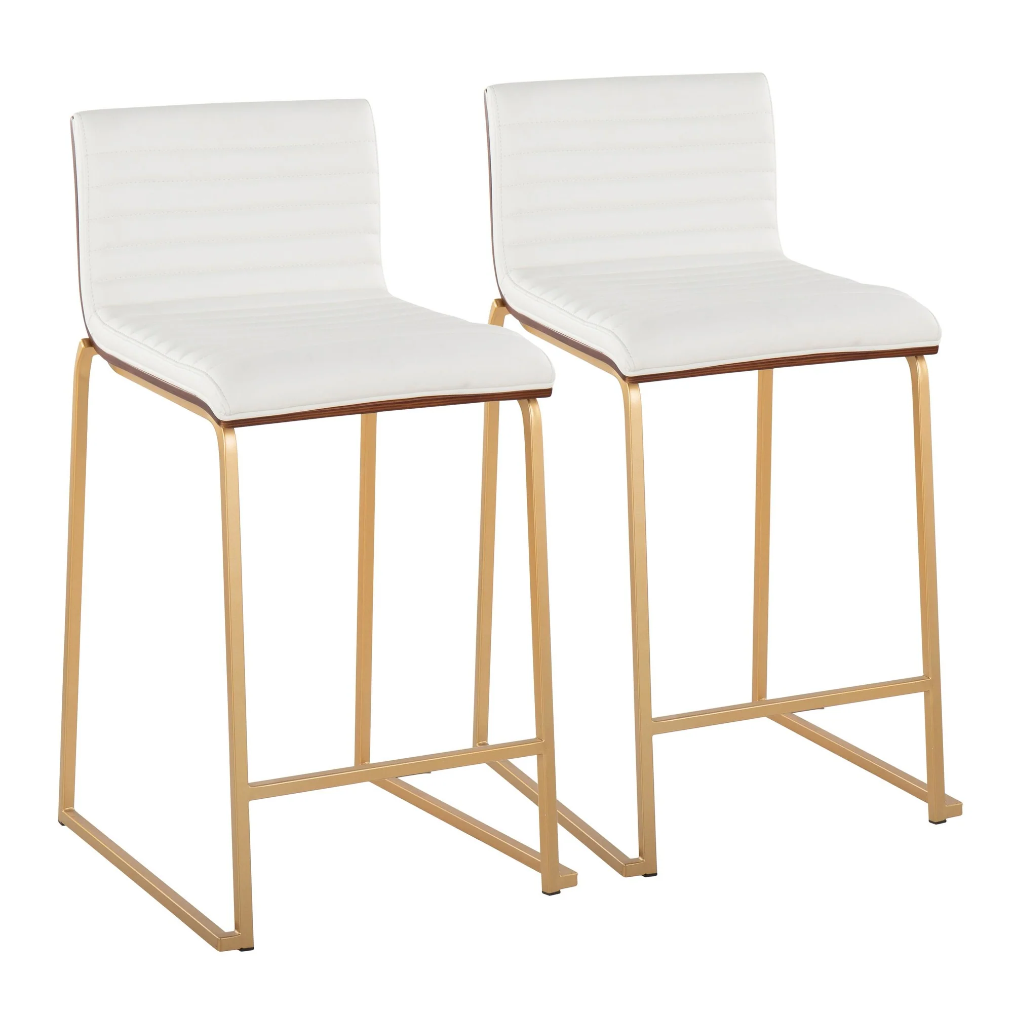 Mason Mara 26" Fixed-Height Counter Stool - Set of 2 Gray By LumiSource - Image 12