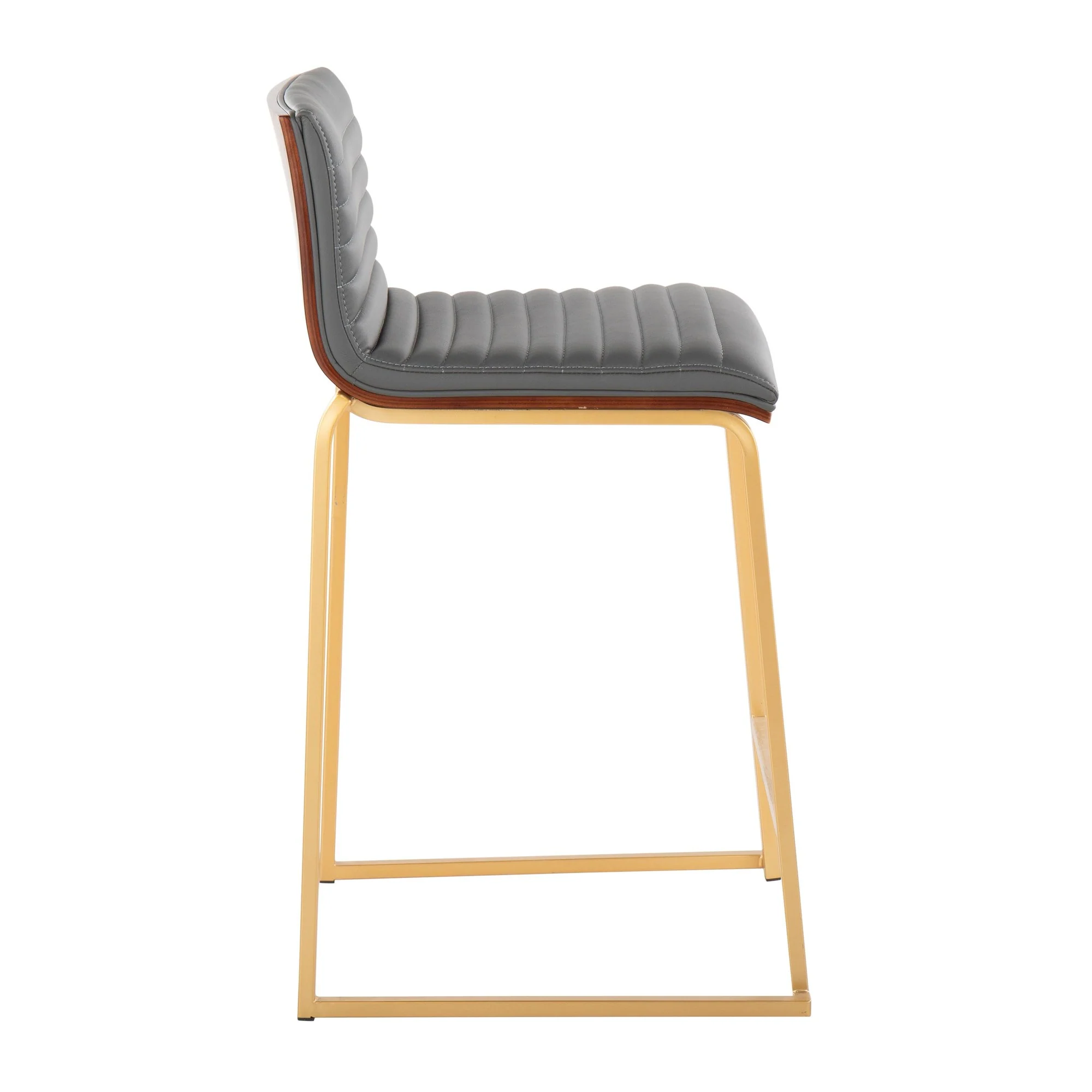 Mason Mara 26" Fixed-Height Counter Stool - Set of 2 Gray By LumiSource - Image 5