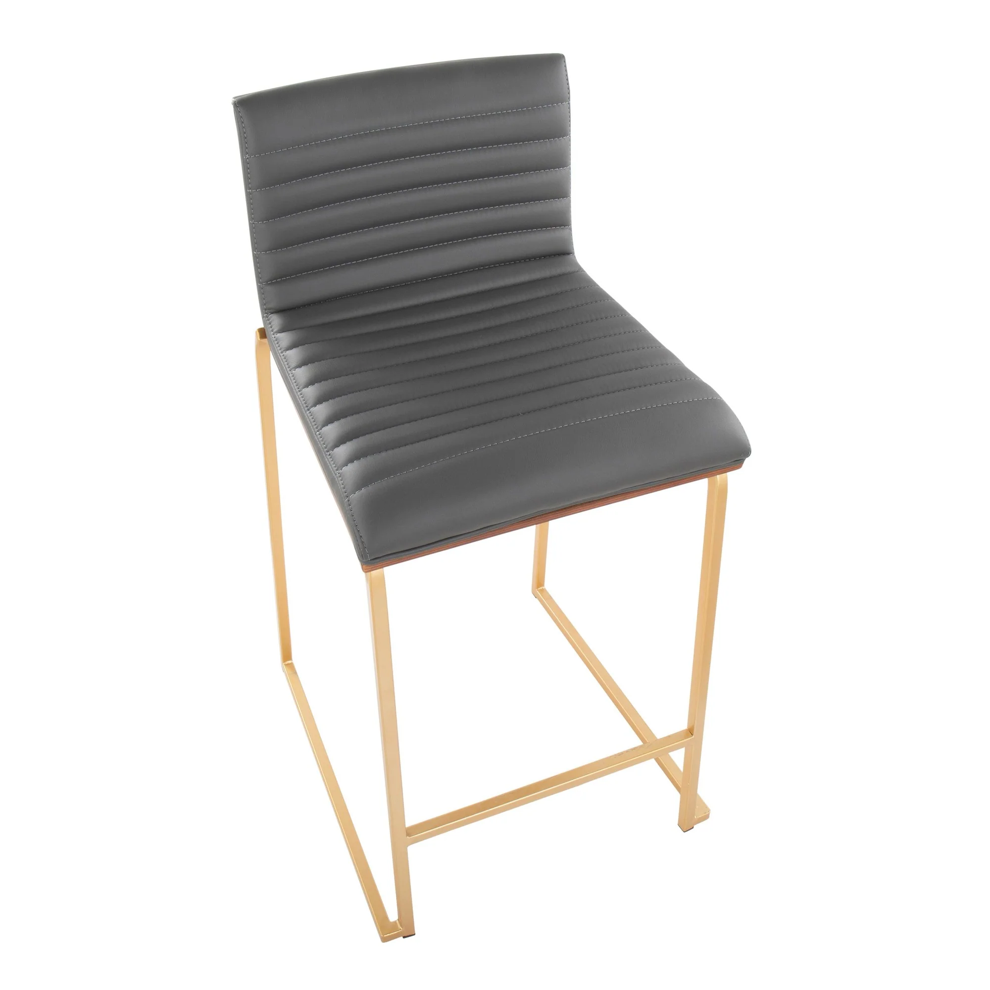 Mason Mara 26" Fixed-Height Counter Stool - Set of 2 Gray By LumiSource - Image 9