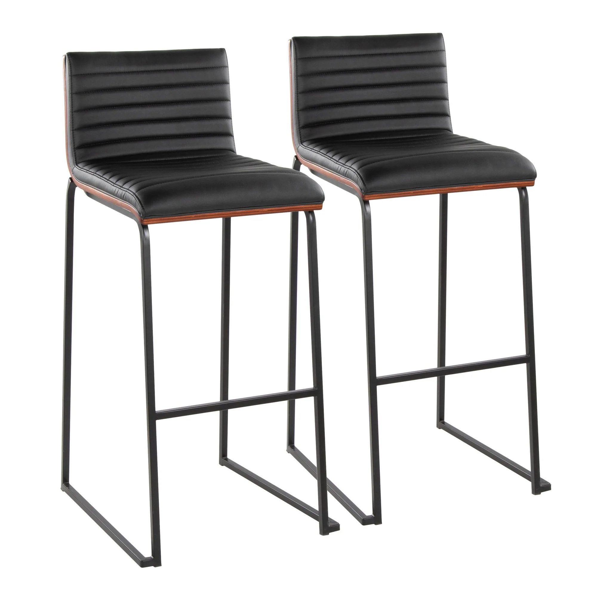 Mason Mara 30" Fixed-Height Barstool - Set of 2 By LumiSource - B30-MASONPU-MARA1 AUWLBK2 - Image 11