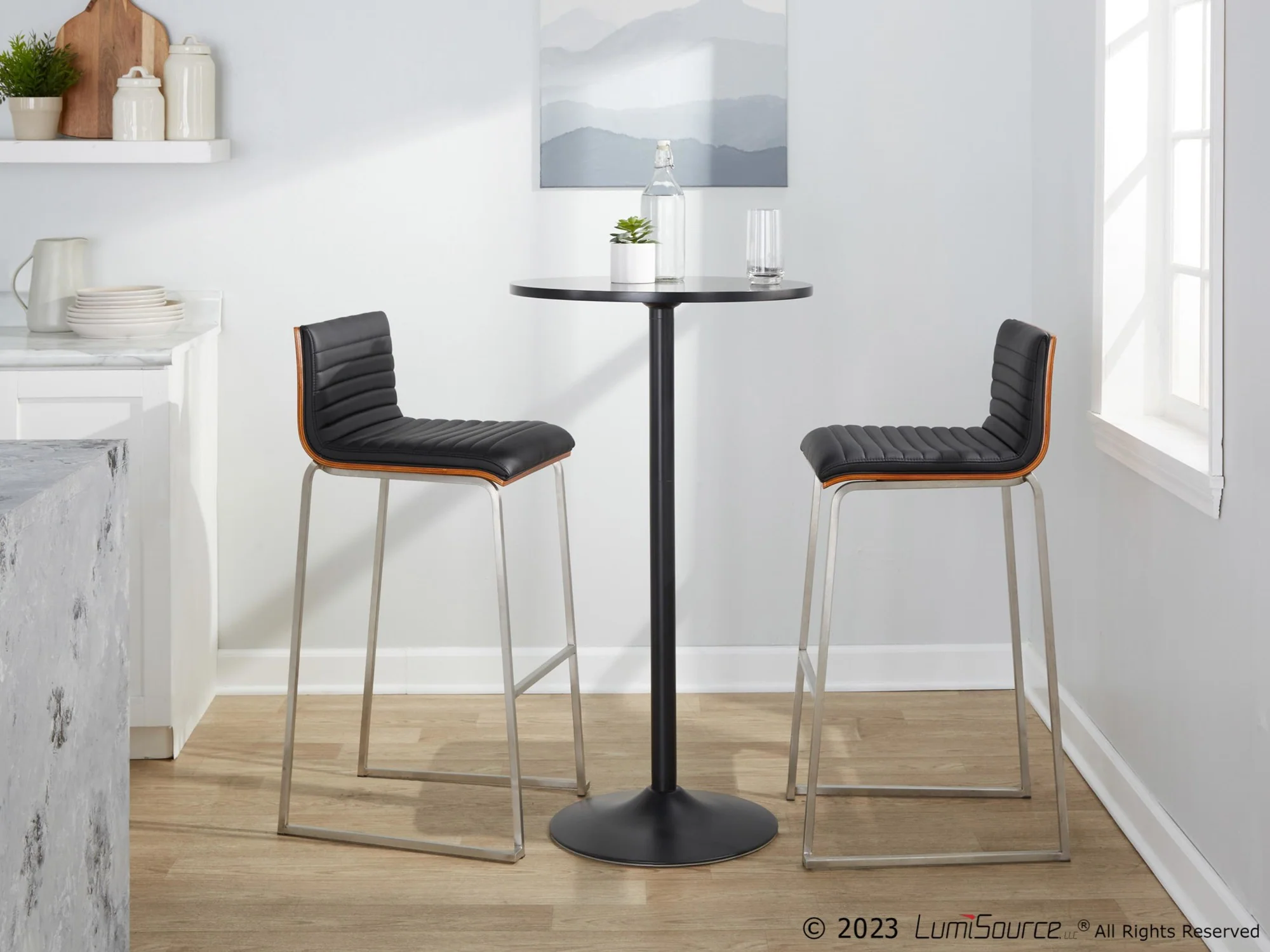 Mason Mara 30" Fixed-Height Barstool - Set of 2 By LumiSource - B30-MASONPU-MARA1 AUWLBK2 - Image 18
