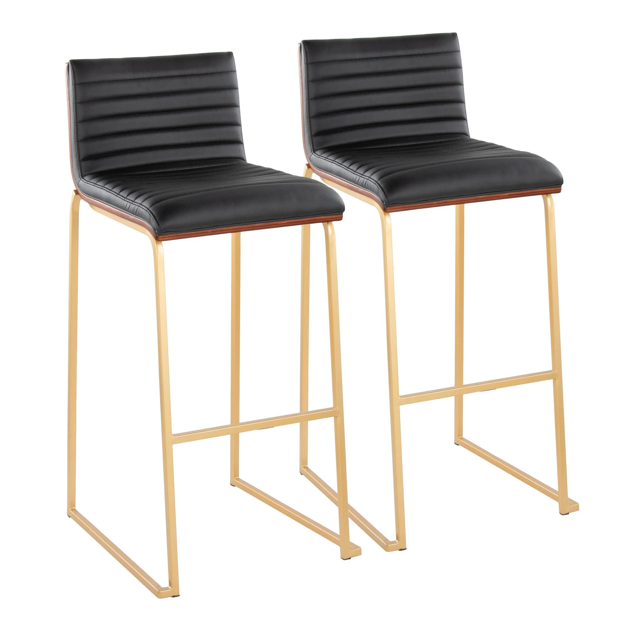 Mason Mara 30" Fixed-Height Barstool - Set of 2 By LumiSource - B30-MASONPU-MARA1 AUWLBK2 - Image 3