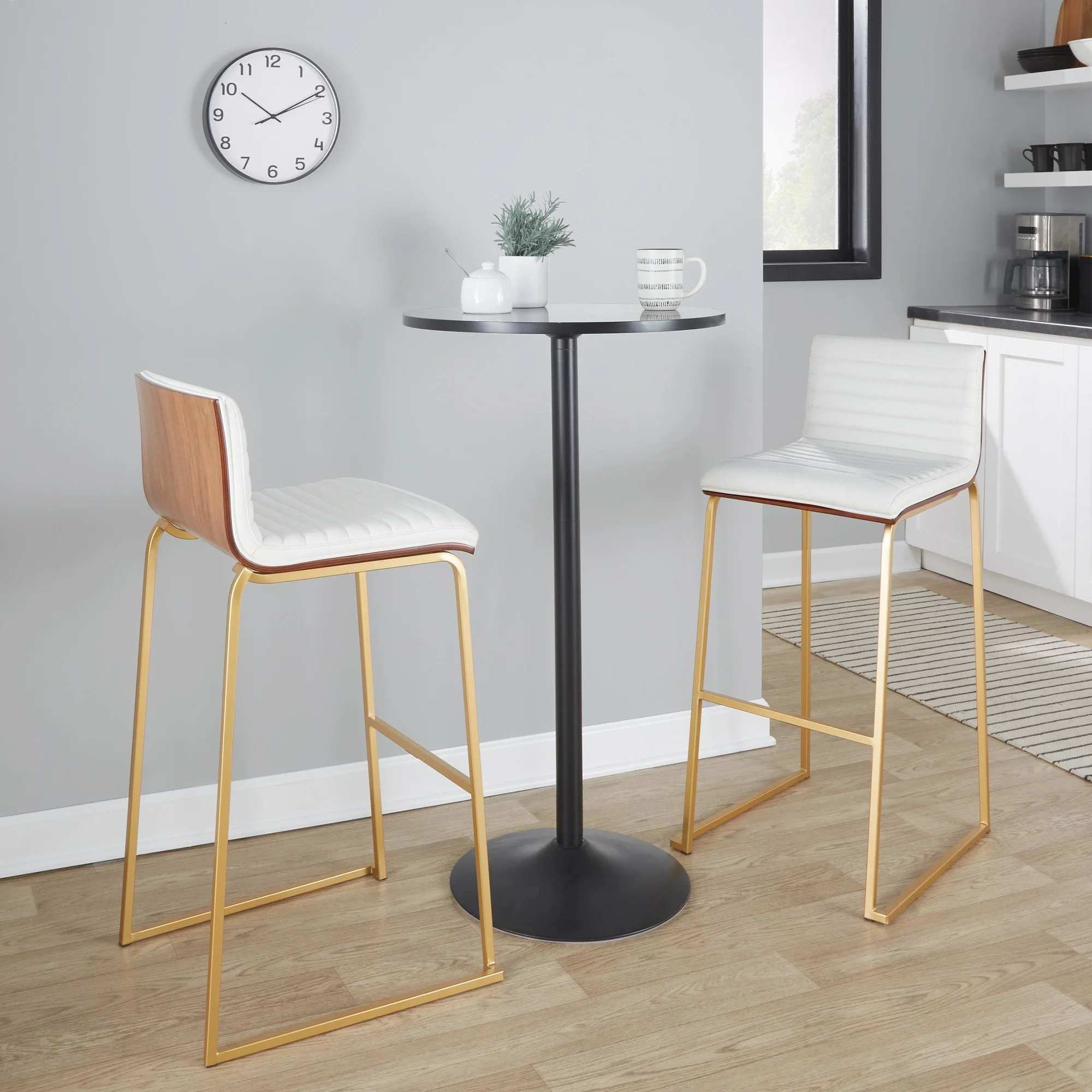 Mason Mara 30" Fixed-Height Barstool - Set of 2 Gray By LumiSource - Image 11