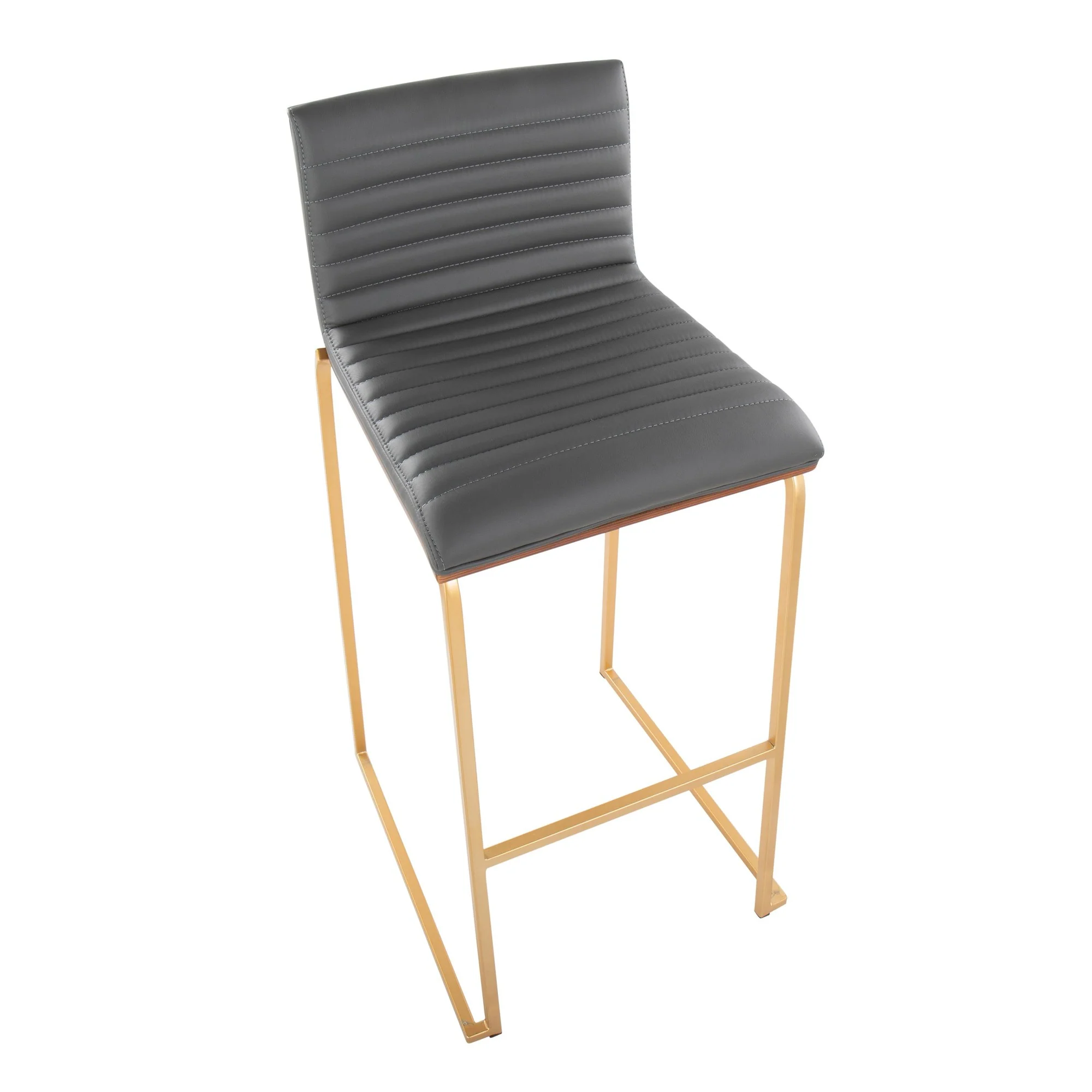 Mason Mara 30" Fixed-Height Barstool - Set of 2 Gray By LumiSource - Image 9