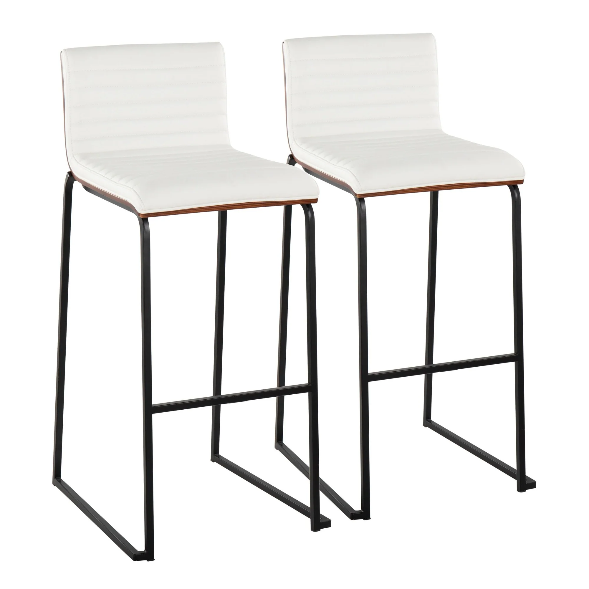 Mason Mara 30" Fixed-Height Barstool - Set of 2 Gray By LumiSource - Image 12