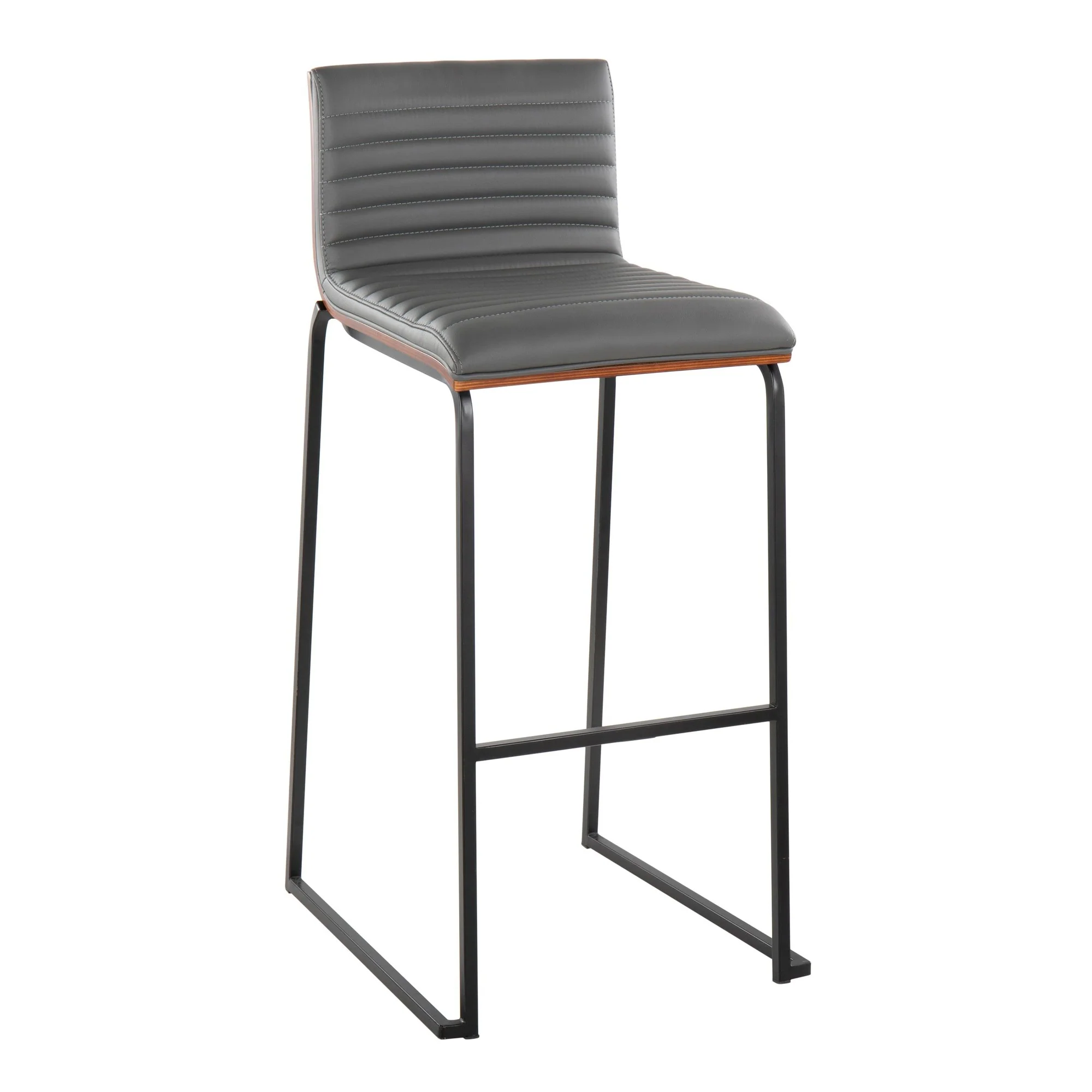 Mason Mara 30" Fixed-Height Barstool - Set of 2 Gray By LumiSource - Image 4