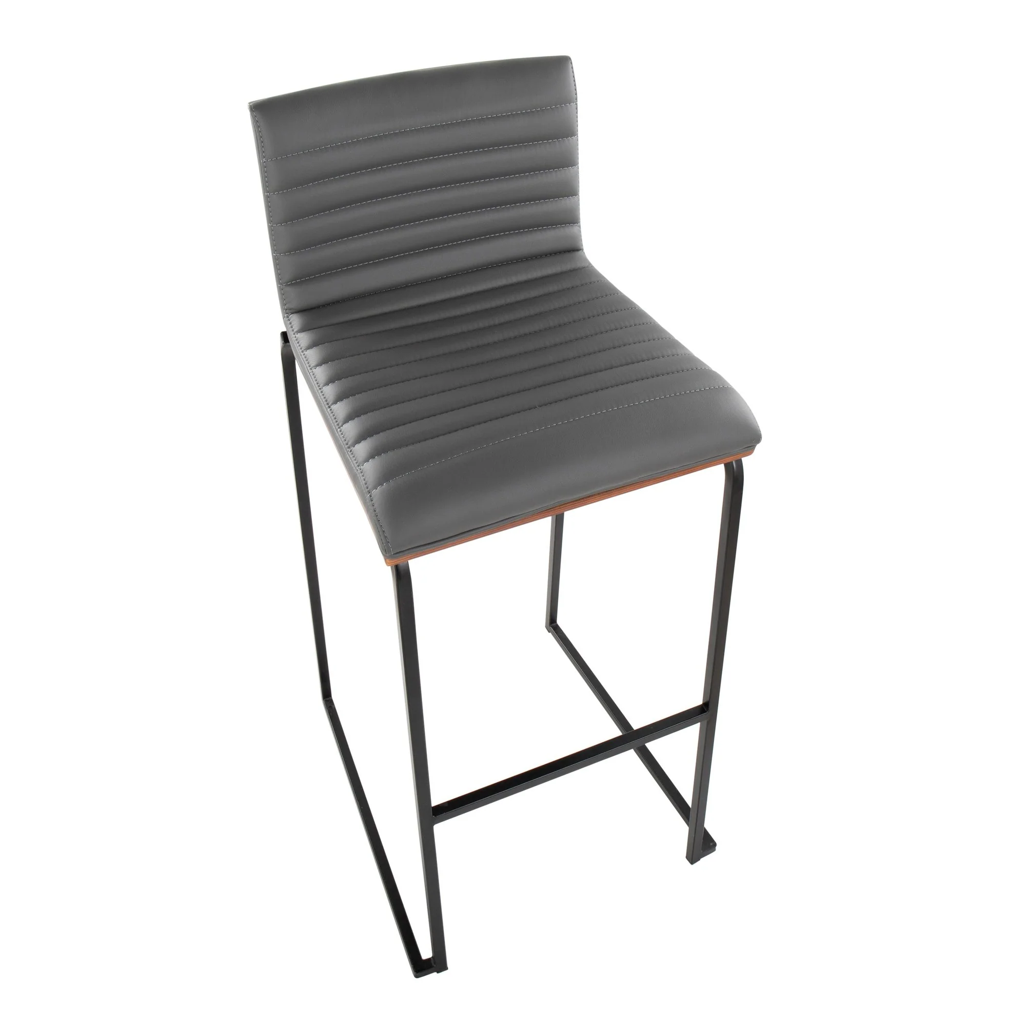 Mason Mara 30" Fixed-Height Barstool - Set of 2 Gray By LumiSource - Image 9